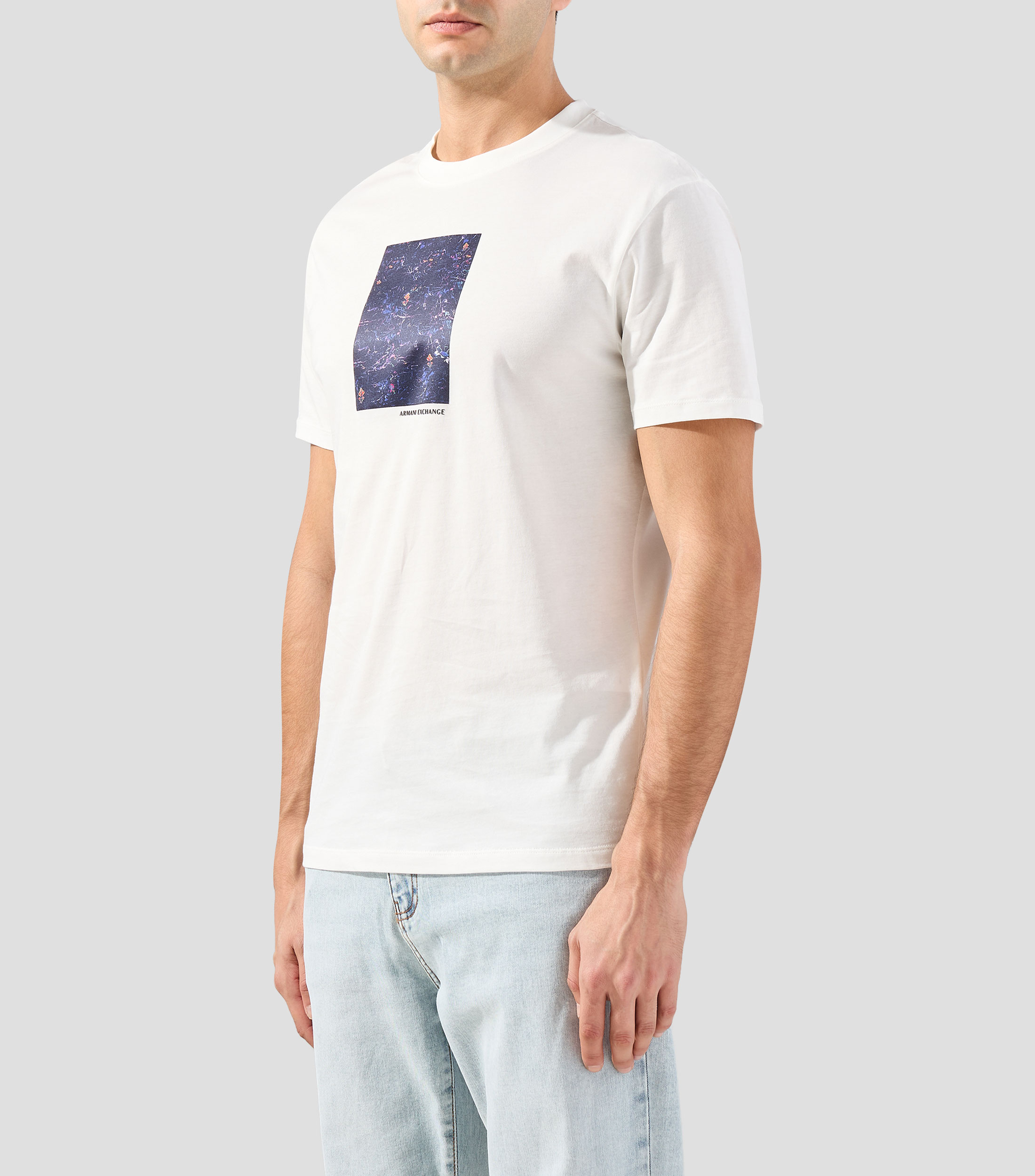Playera cuello redondo manga corta estampada Hombre
