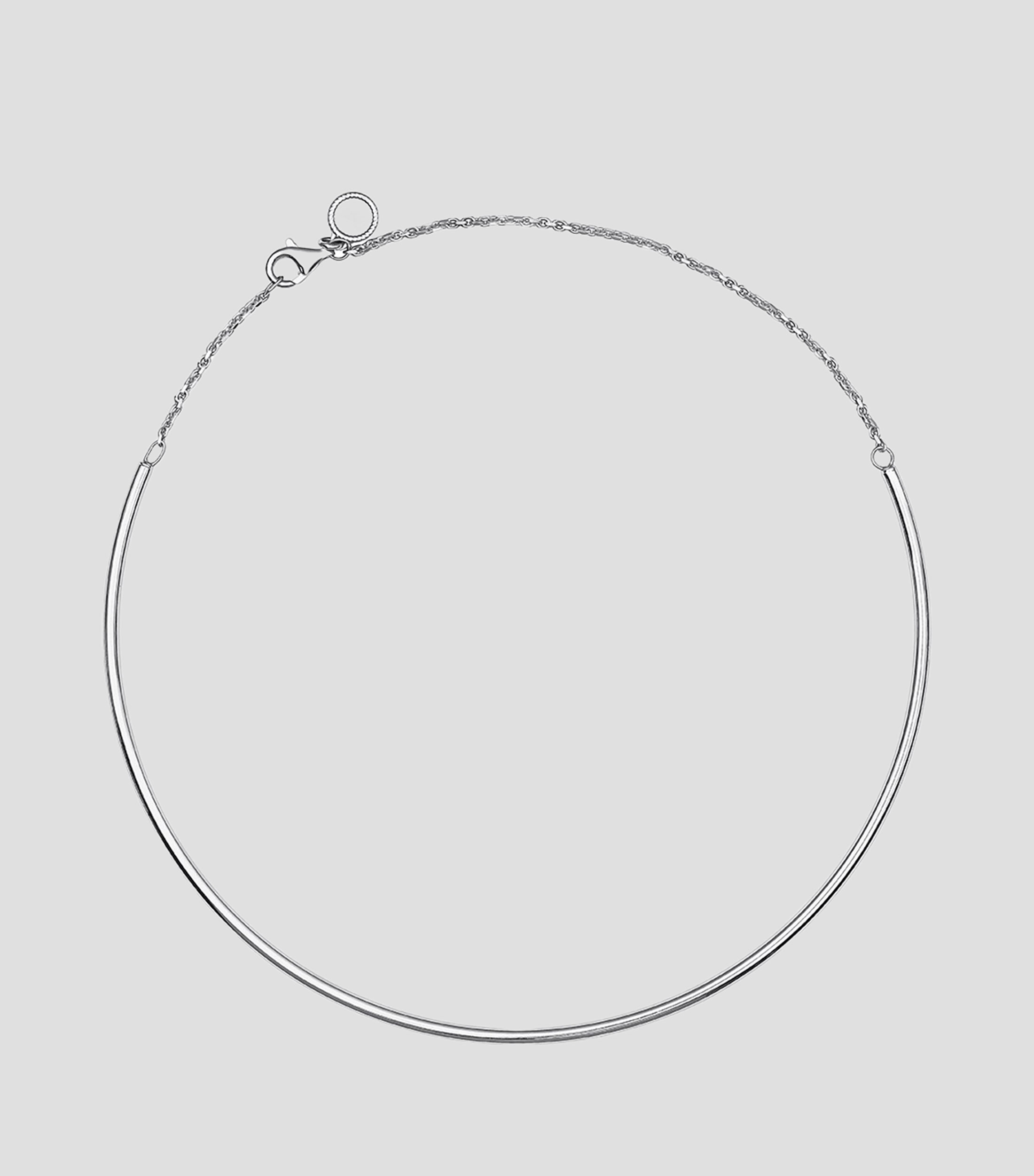 Collar rígido tipo choker en plata .925 Connector Mujer