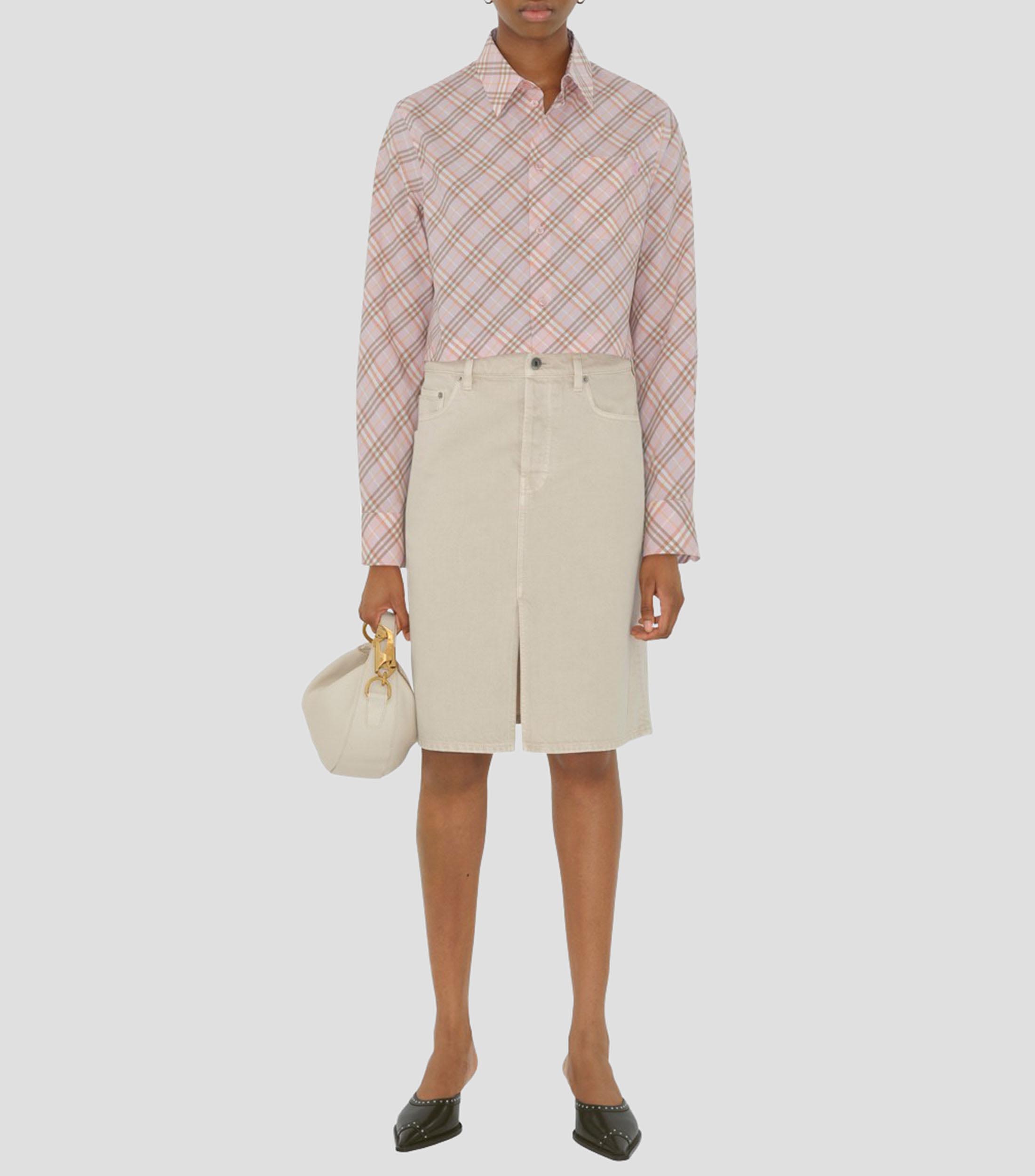 Camisa de cuadros Check con manga larga Mujer