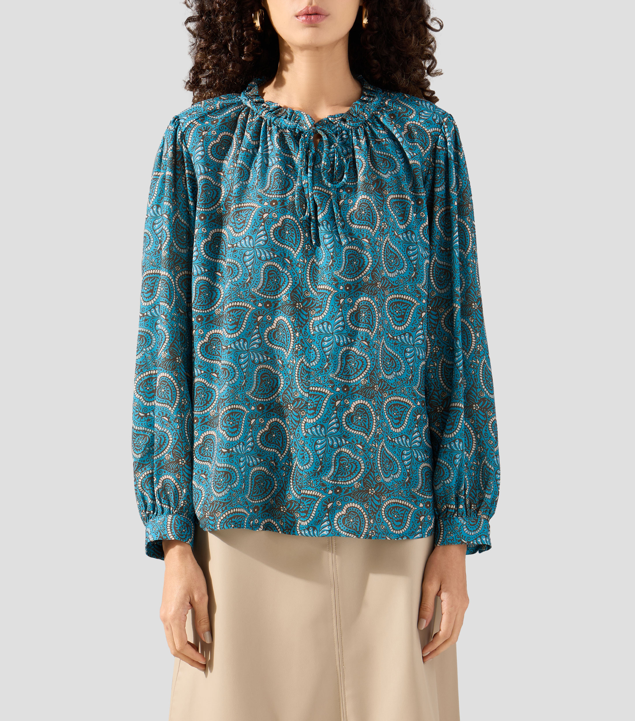 Blusa fantasía manga larga Mujer