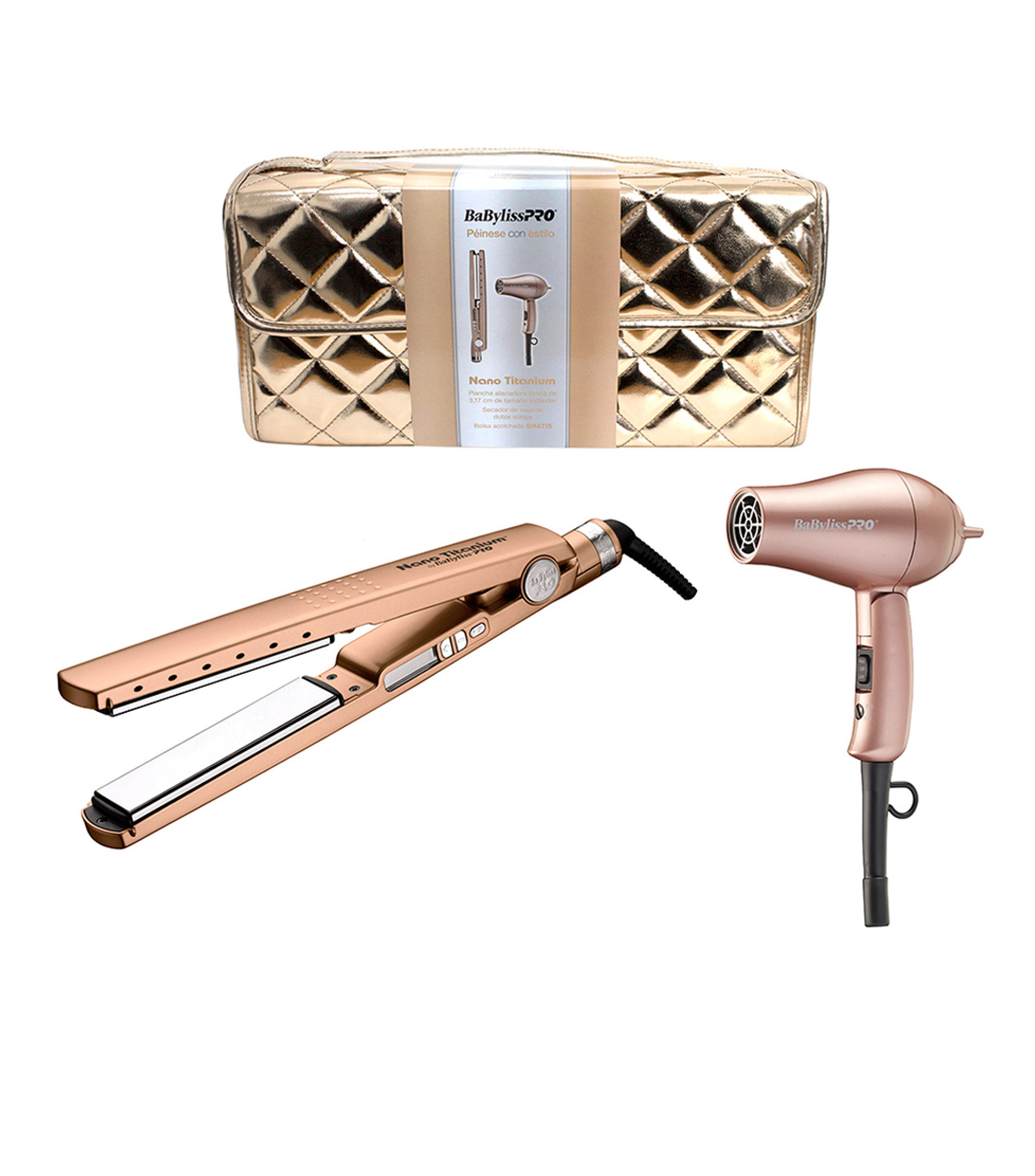 BaByliss Set de alaciadora y secadora Rose Gold - El Palacio de Hierro