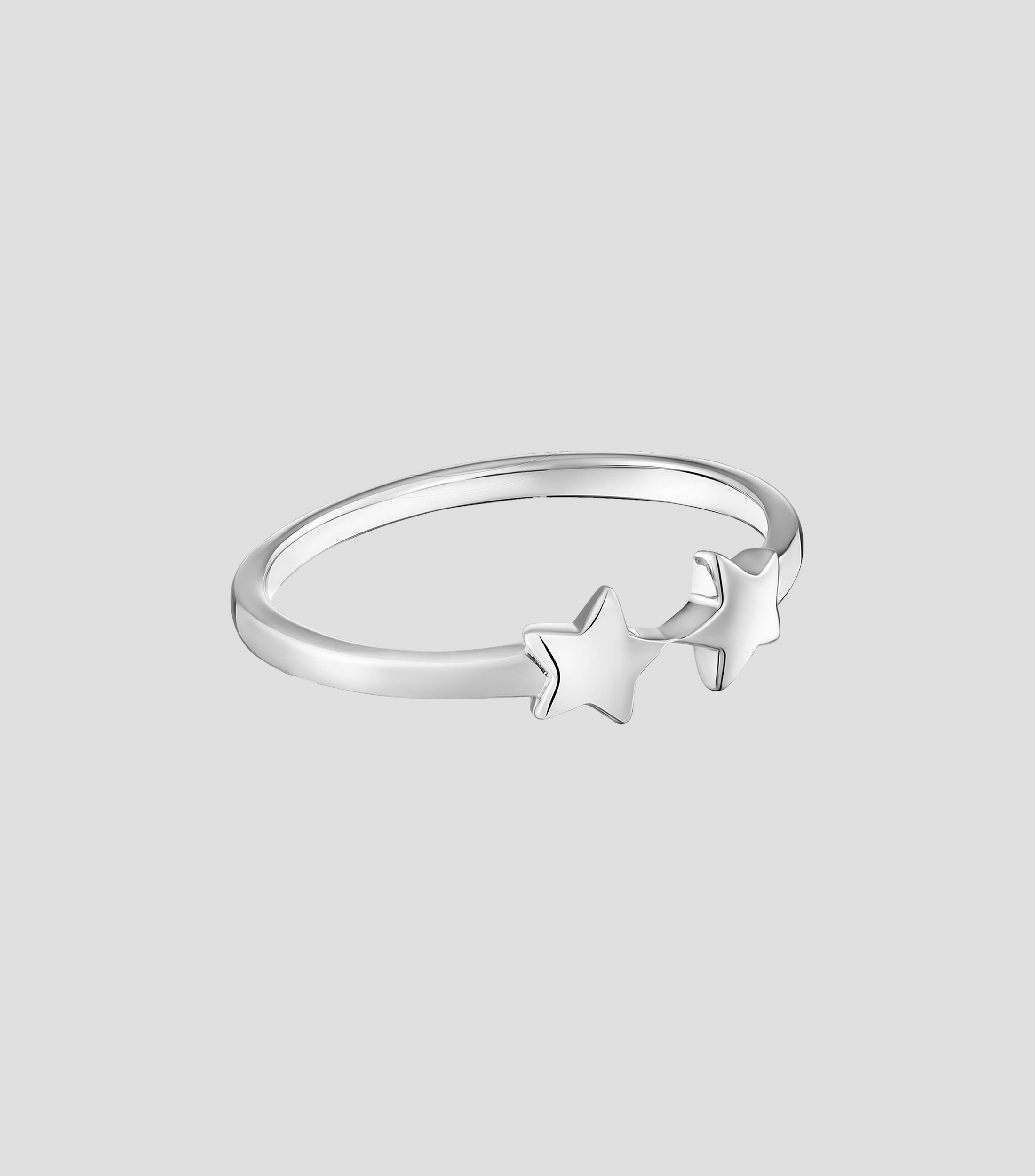 Anillo en plata de primera ley con estrellas Mujer