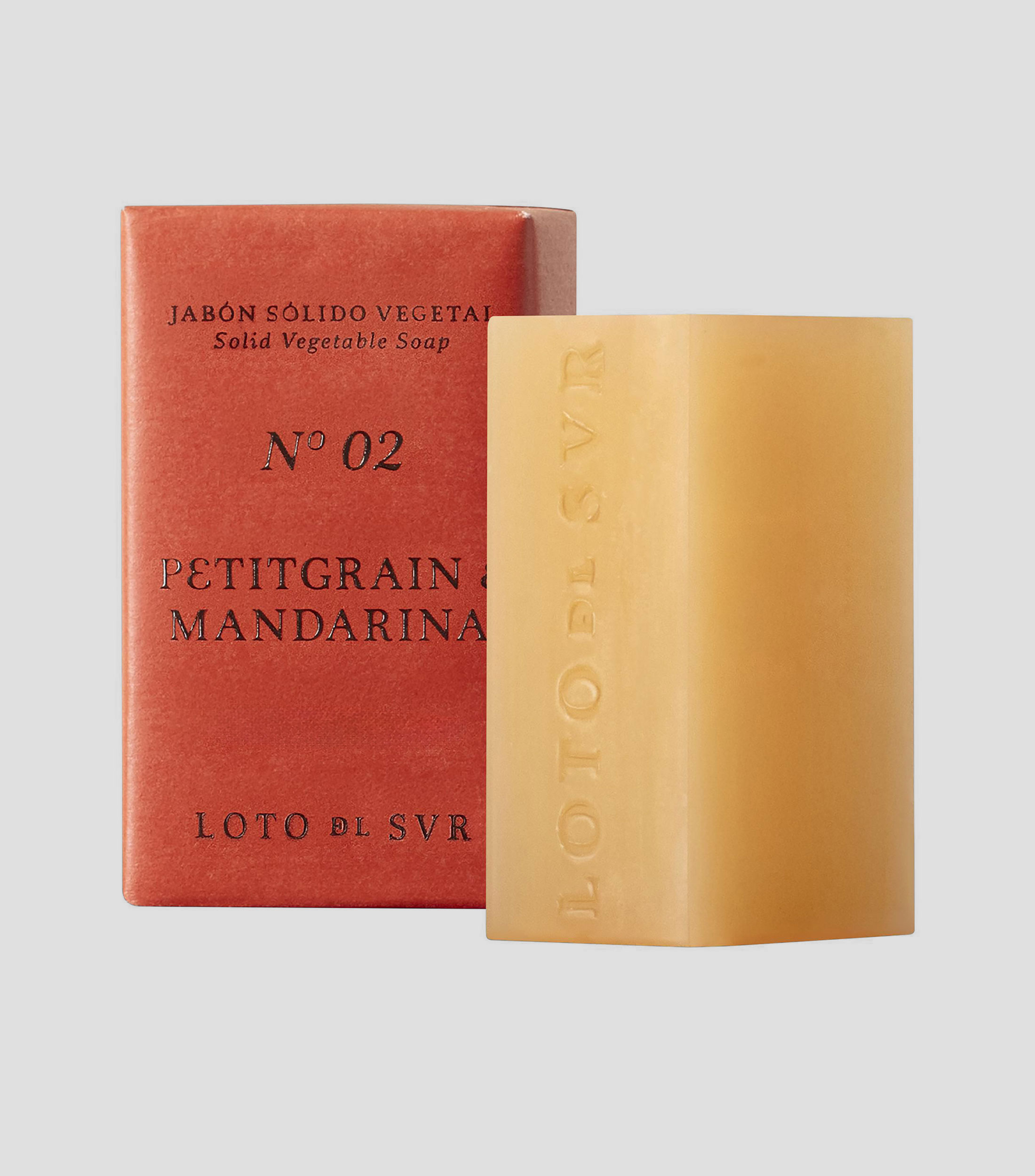Jabón Sólido Vegetal Petitgrain & Mandarina, 140 g
