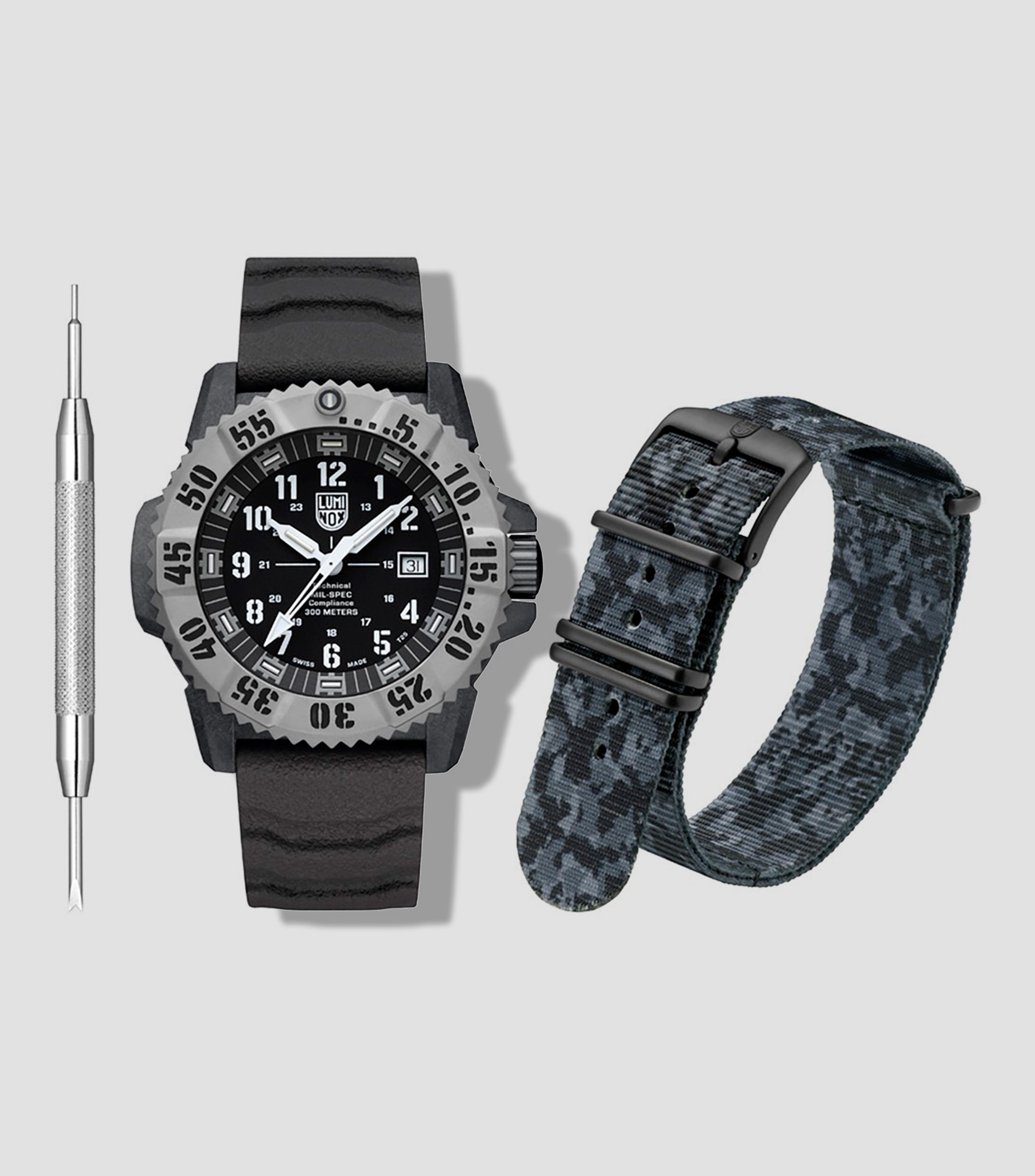Reloj para Hombre Mil-Spec Deportivo, Gris