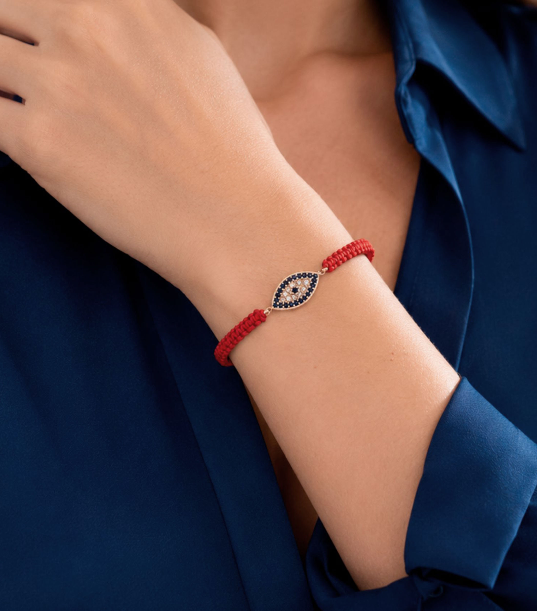 Pulsera Macrame Ojo turco Mujer