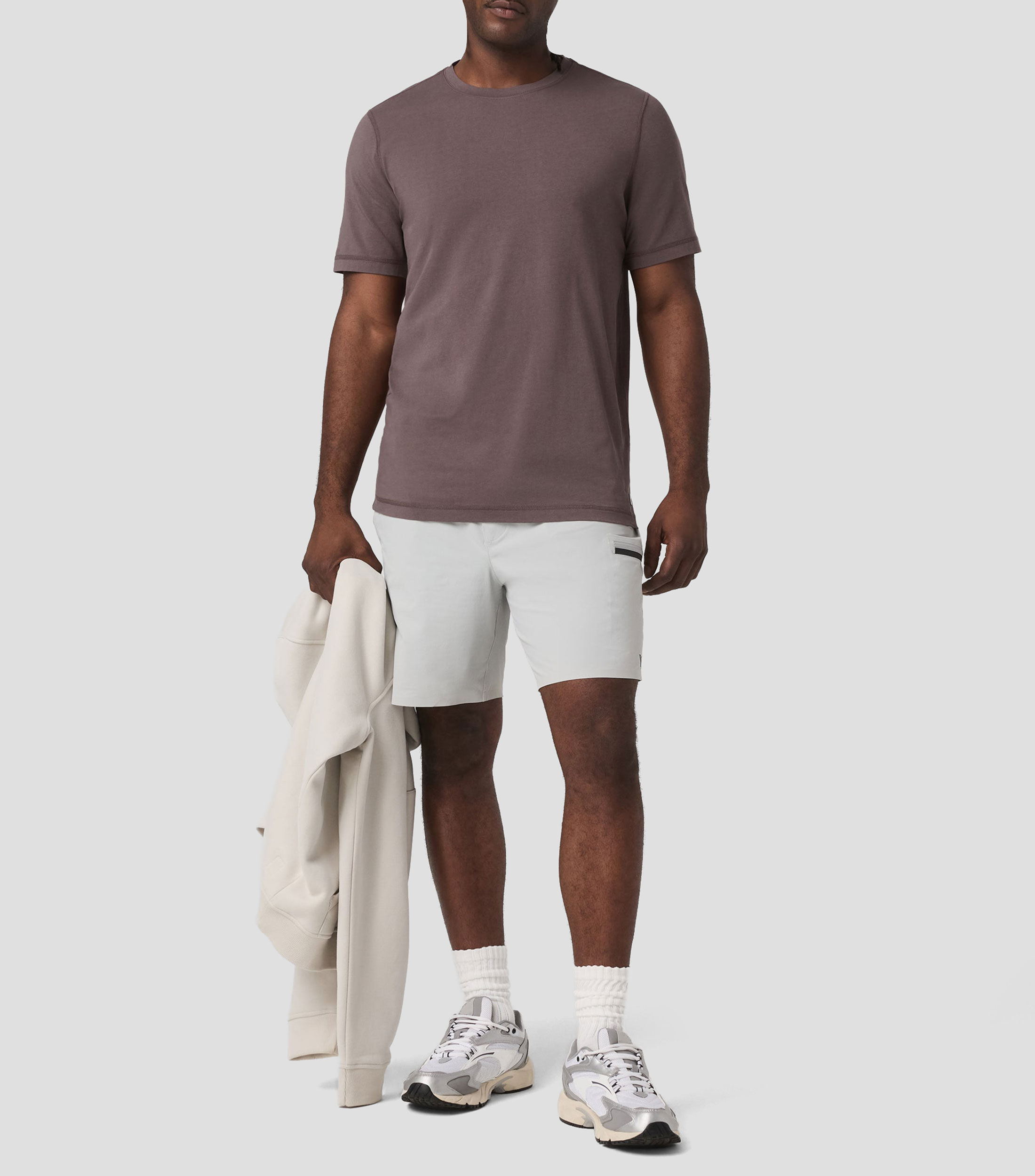 Playera cuello redondo manga corta lisa Hombre