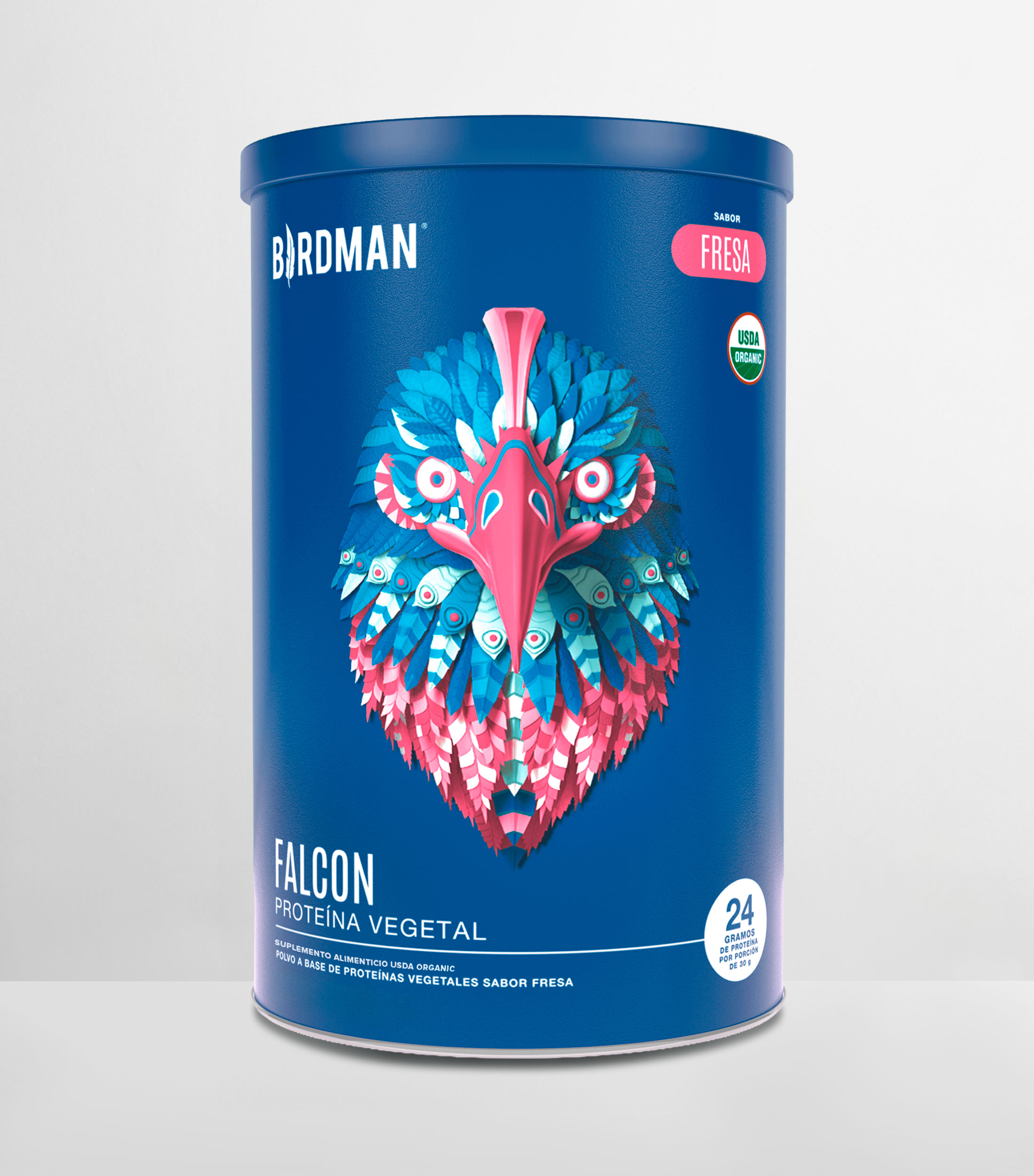 Proteína Falcon Vegana Orgánica en Polvo - Fresa 1.17 Kg