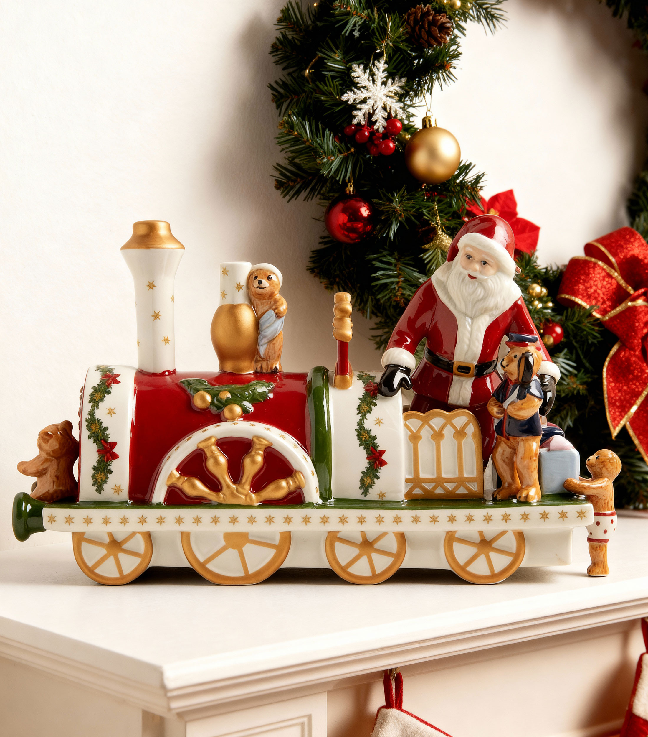 Ornamento locomotora Christmas Toy's Memory en porcelana