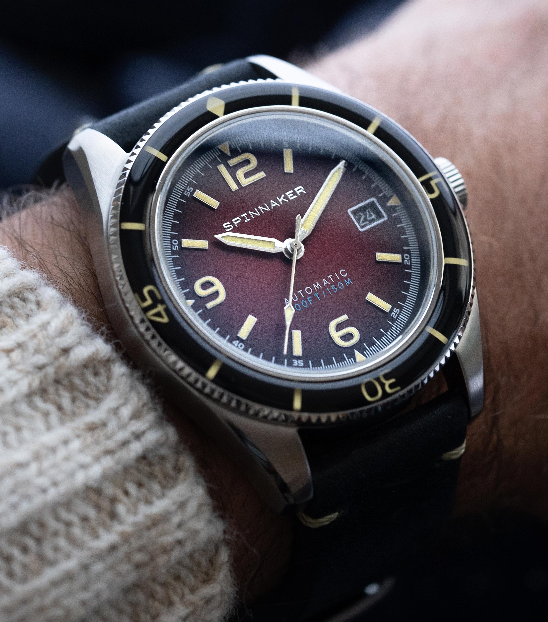 Reloj para Hombre Fleuss Oxblood casual plateado, rojo