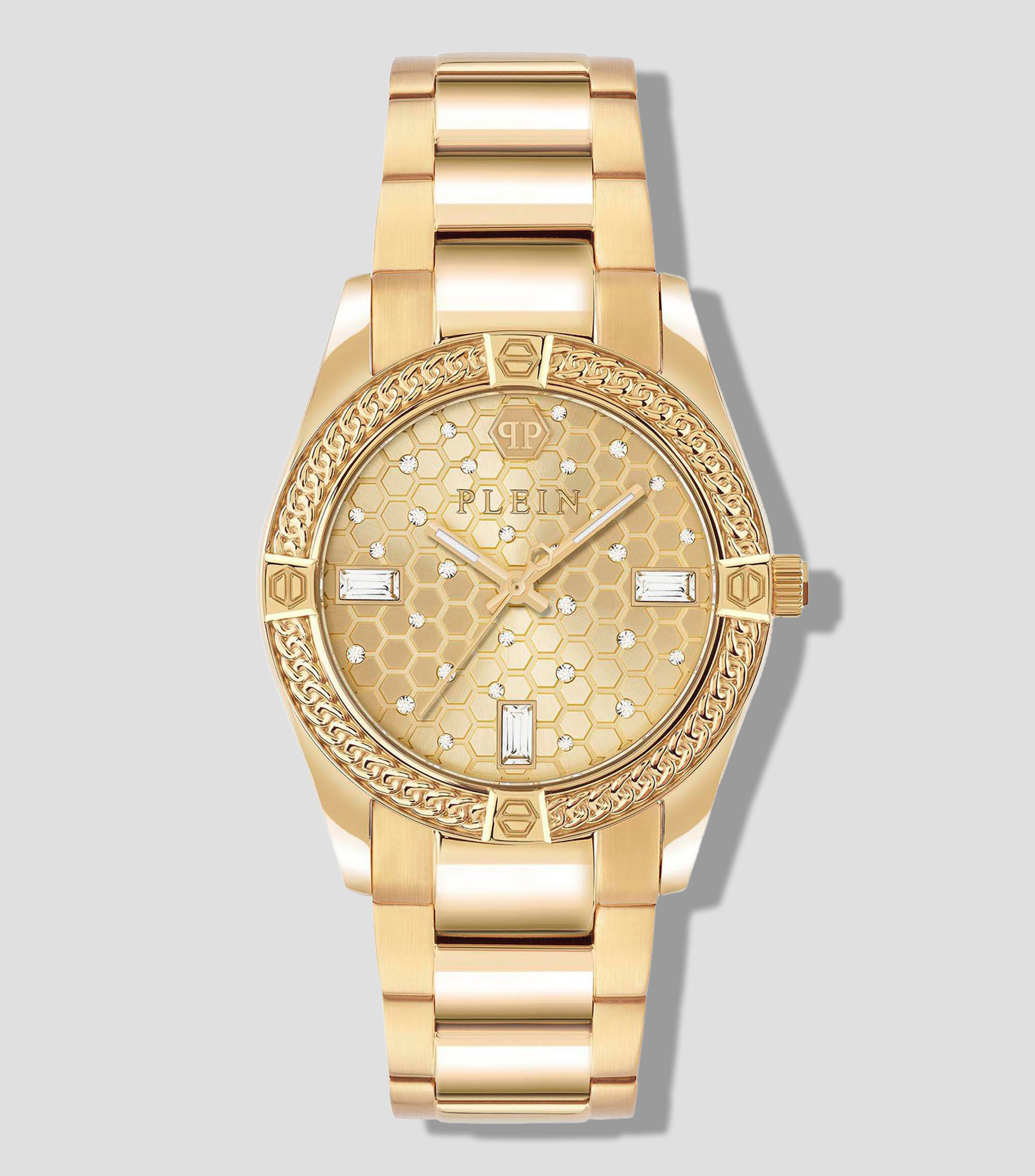 Reloj para mujer The Plein Icon Chain De vestir, Dorado