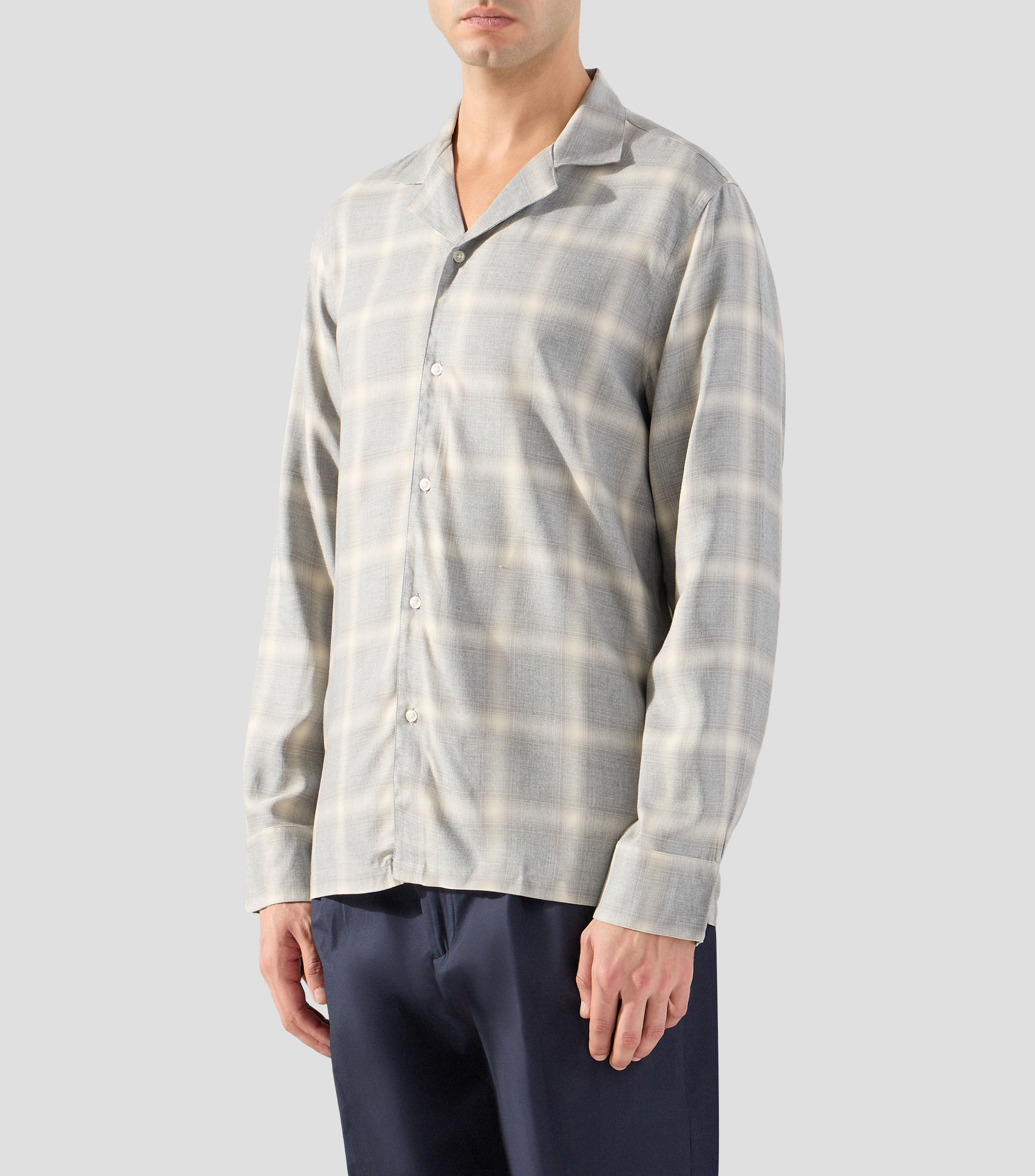Camisa a cuadros manga larga Hombre