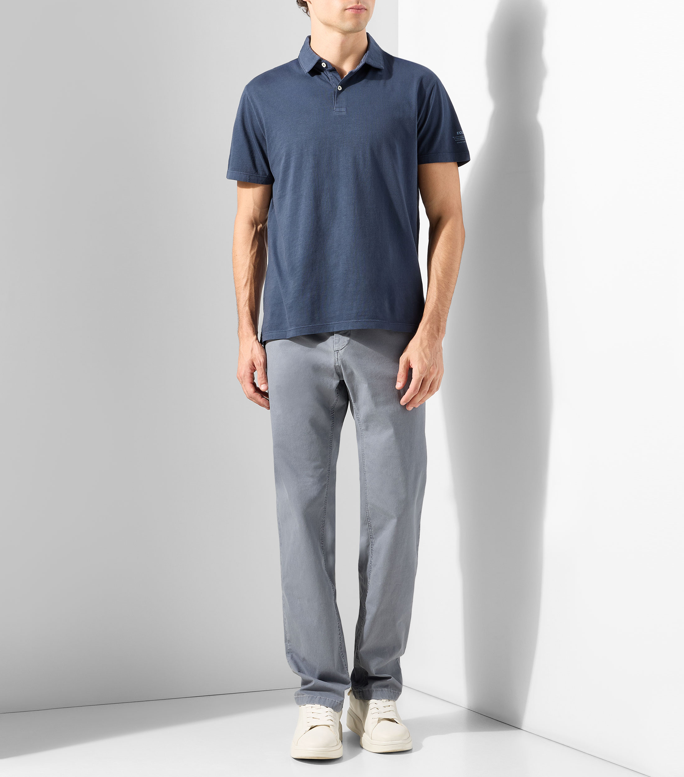 Playera tipo polo manga corta lisa Hombre