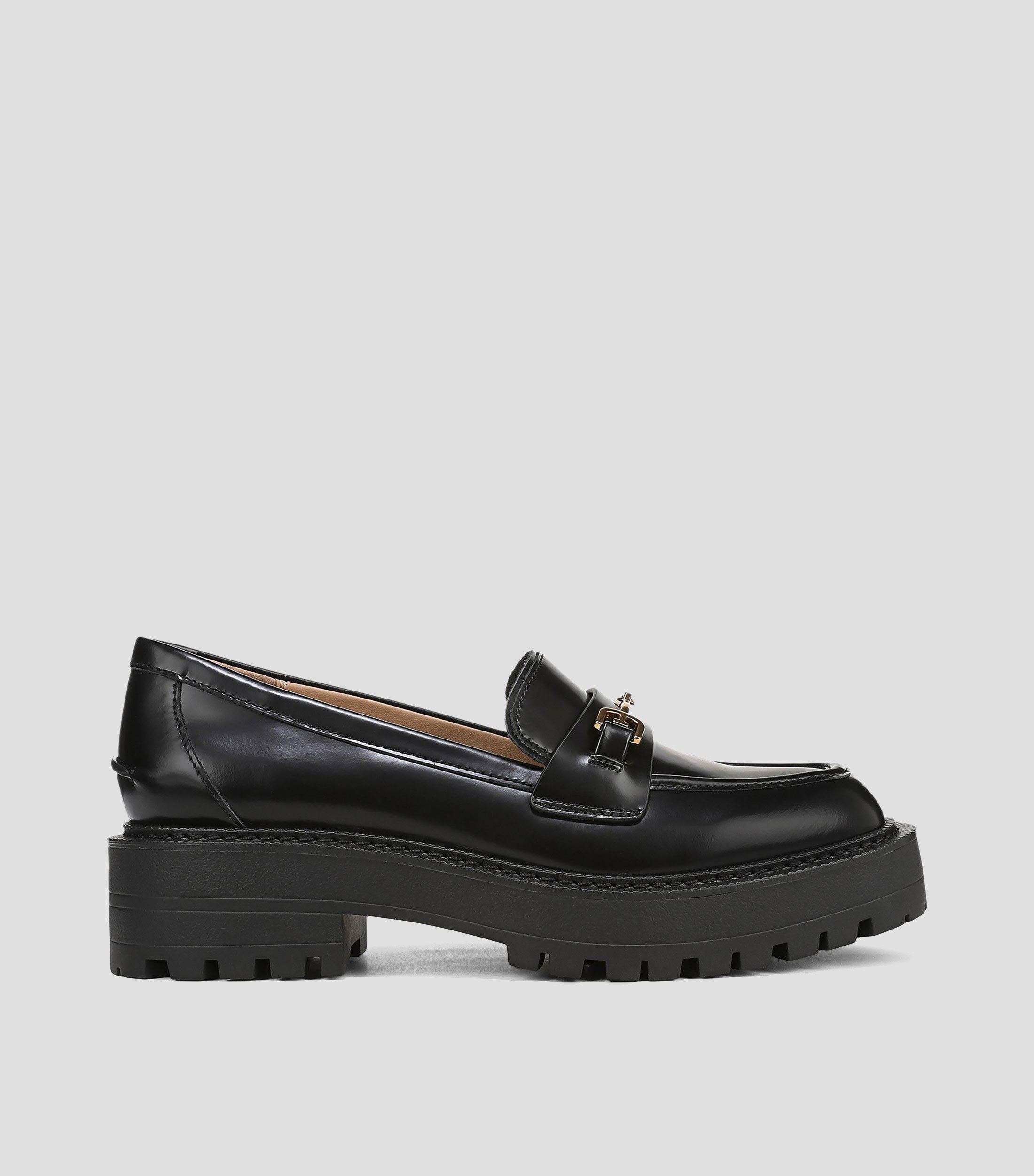 Mocasines en piel con herraje Mujer