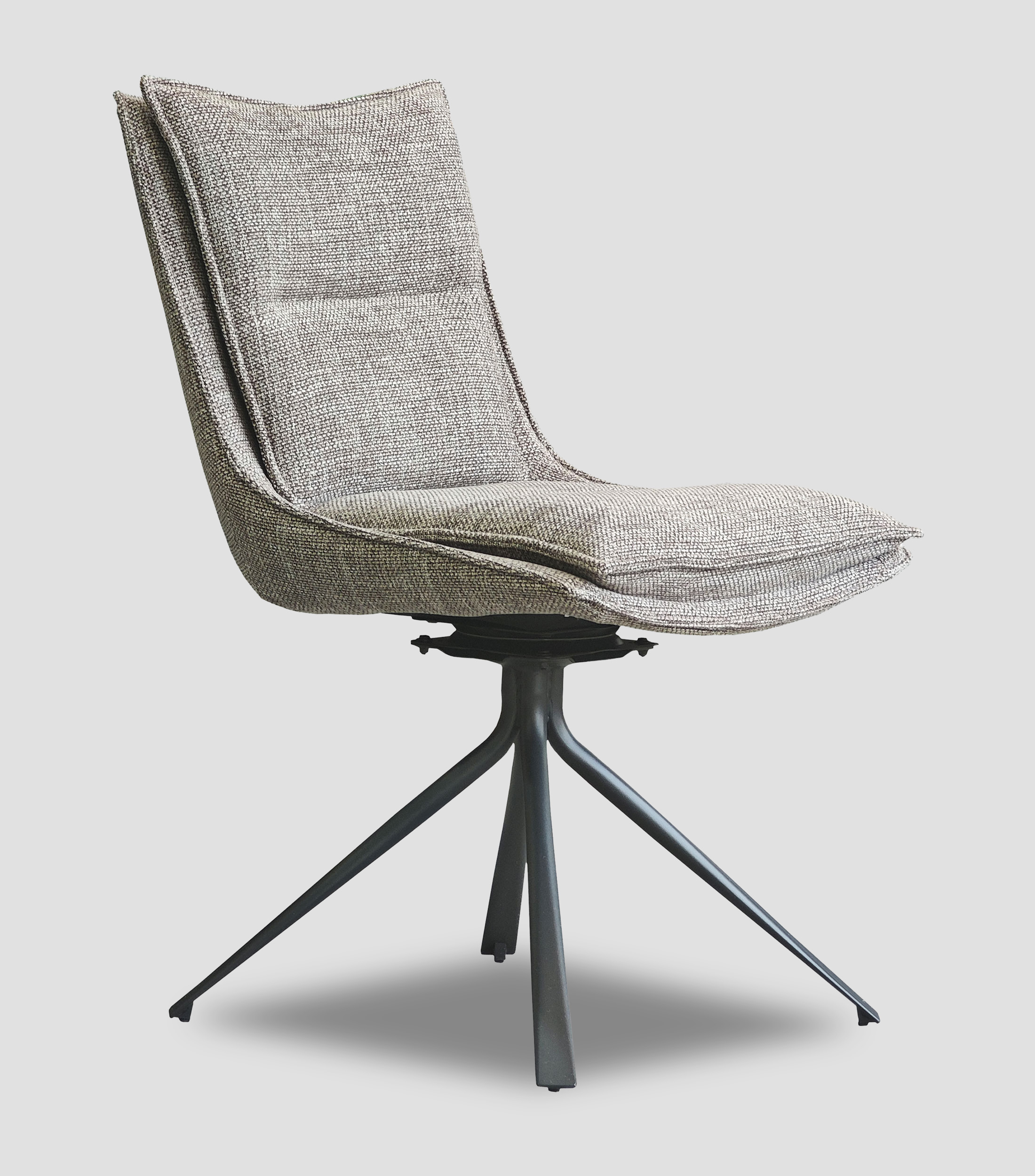 Silla Puccini de textil gris