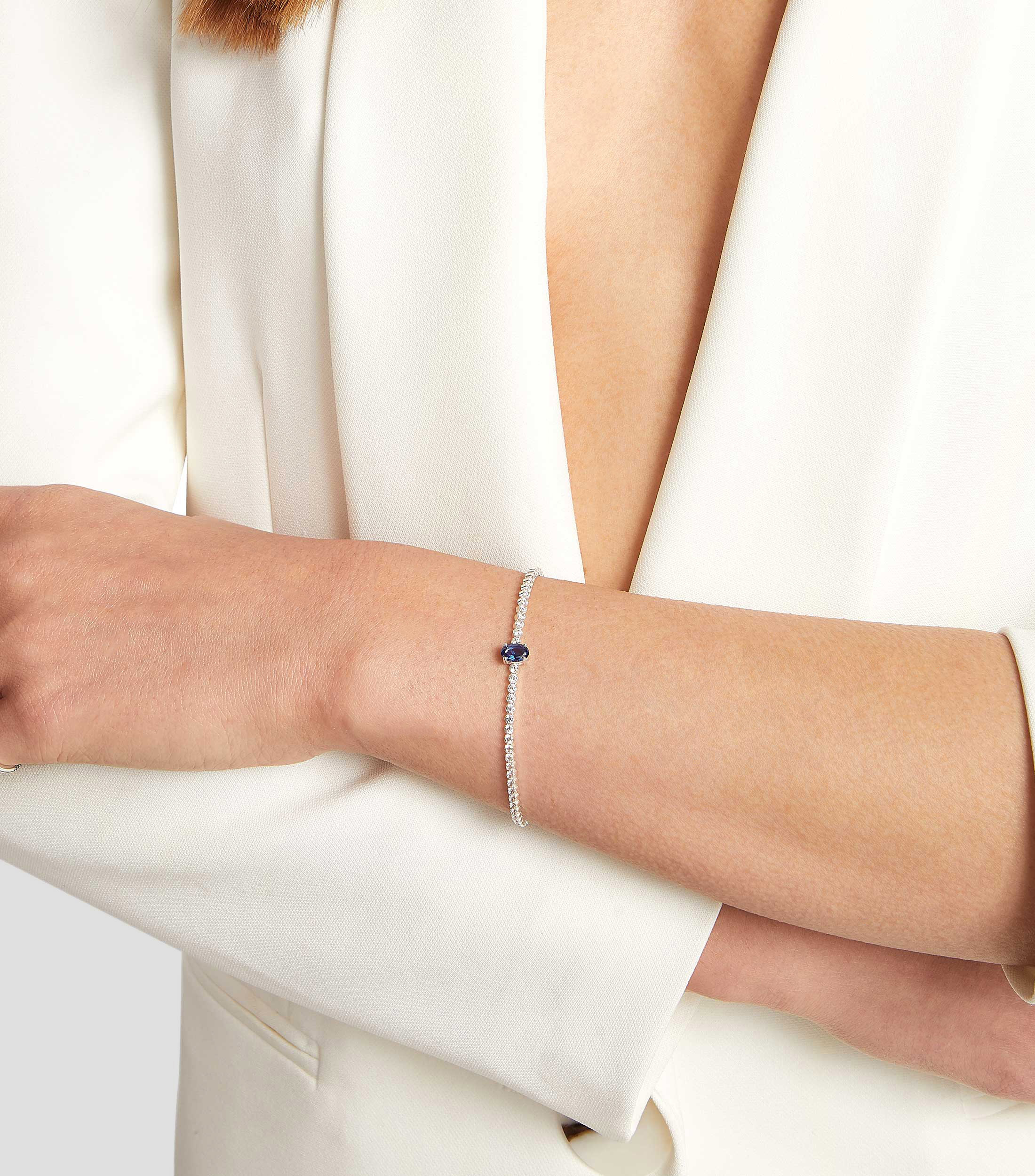 Brazalete en Plata .925 con Zirconias Mujer