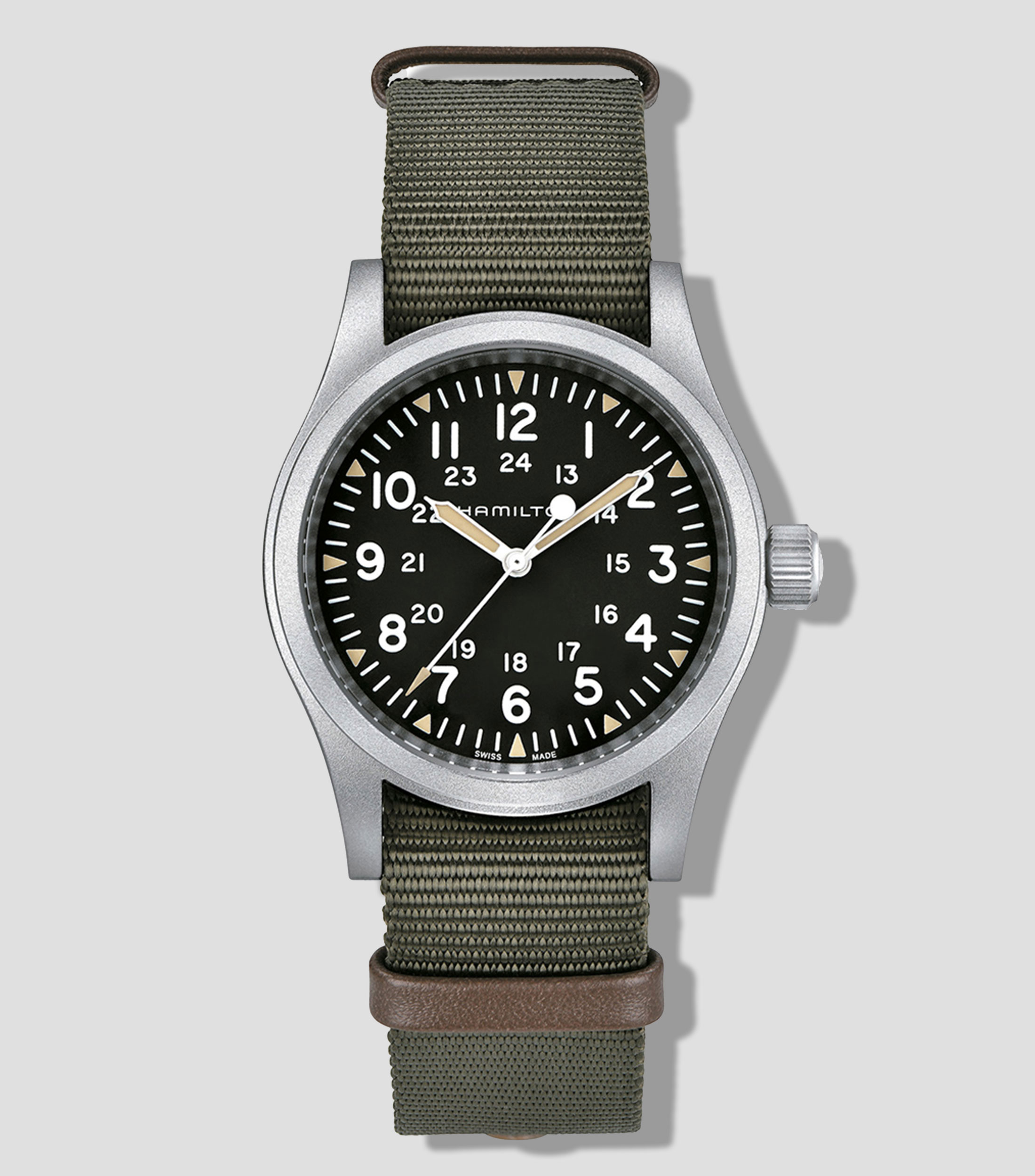 Reloj Unisex Khaki Field Mechanical Casual, Plateado