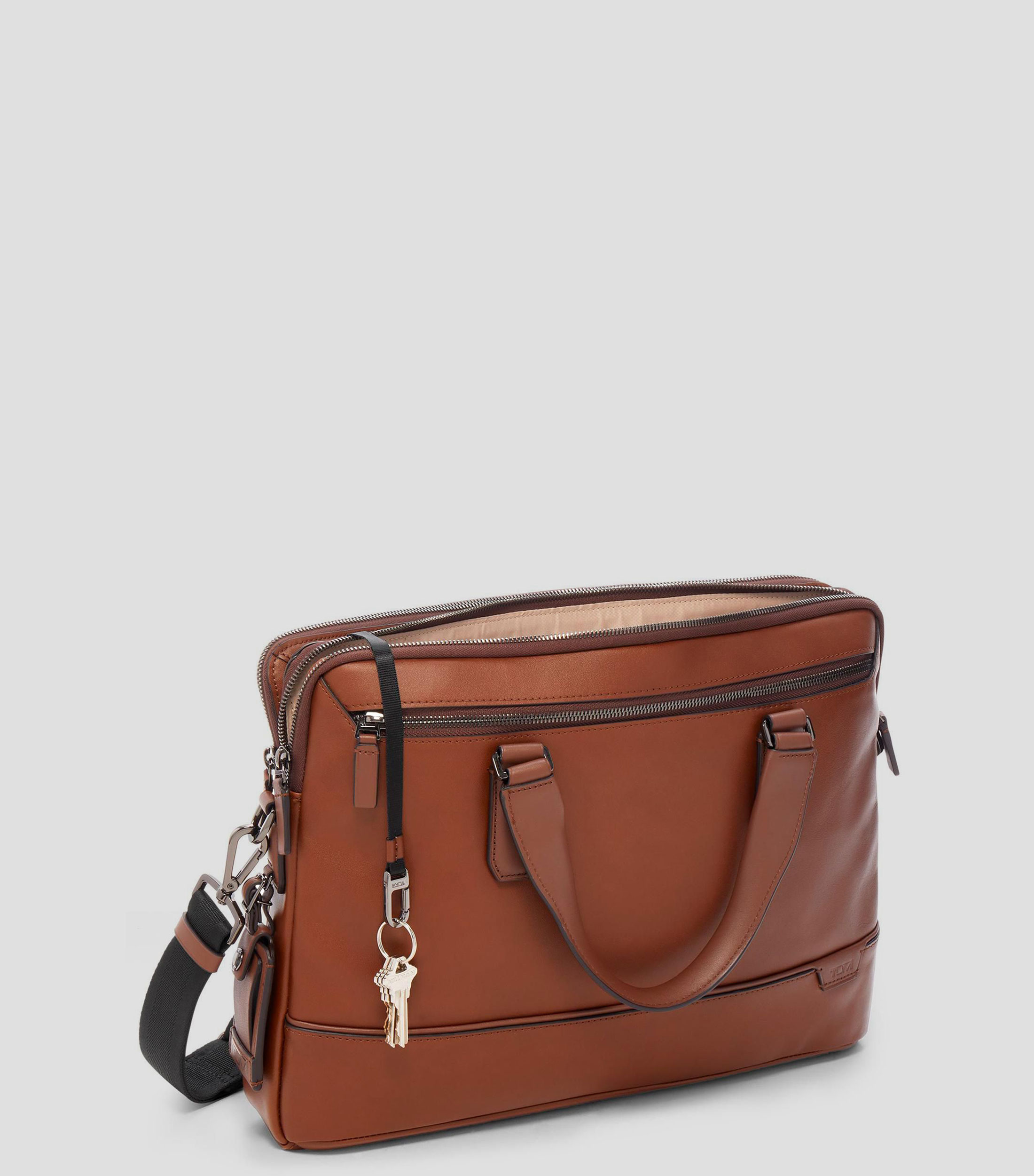Maletín café en piel Sycamore Hombre