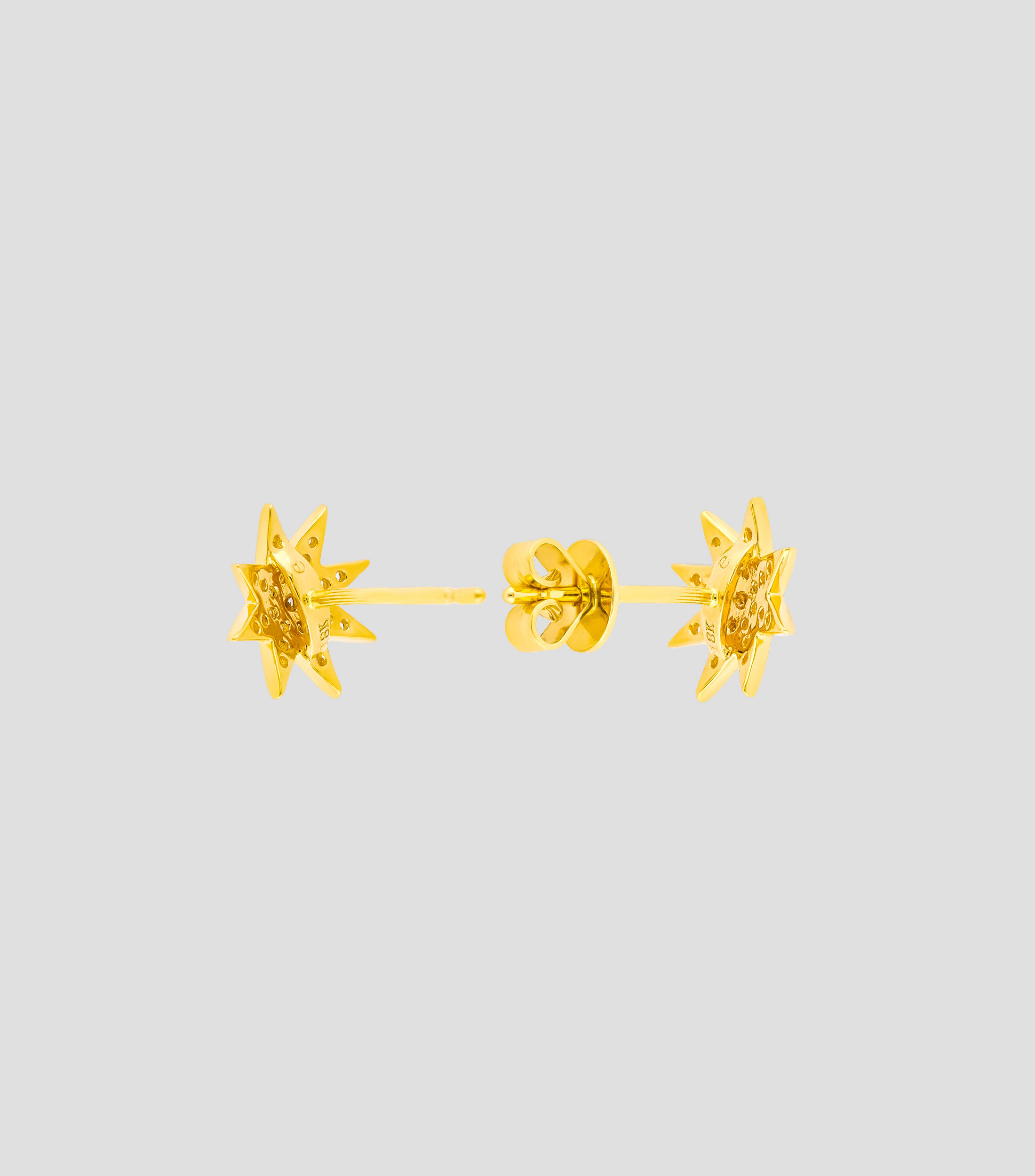 Aretes en oro amarillo 18 Kts Mujer