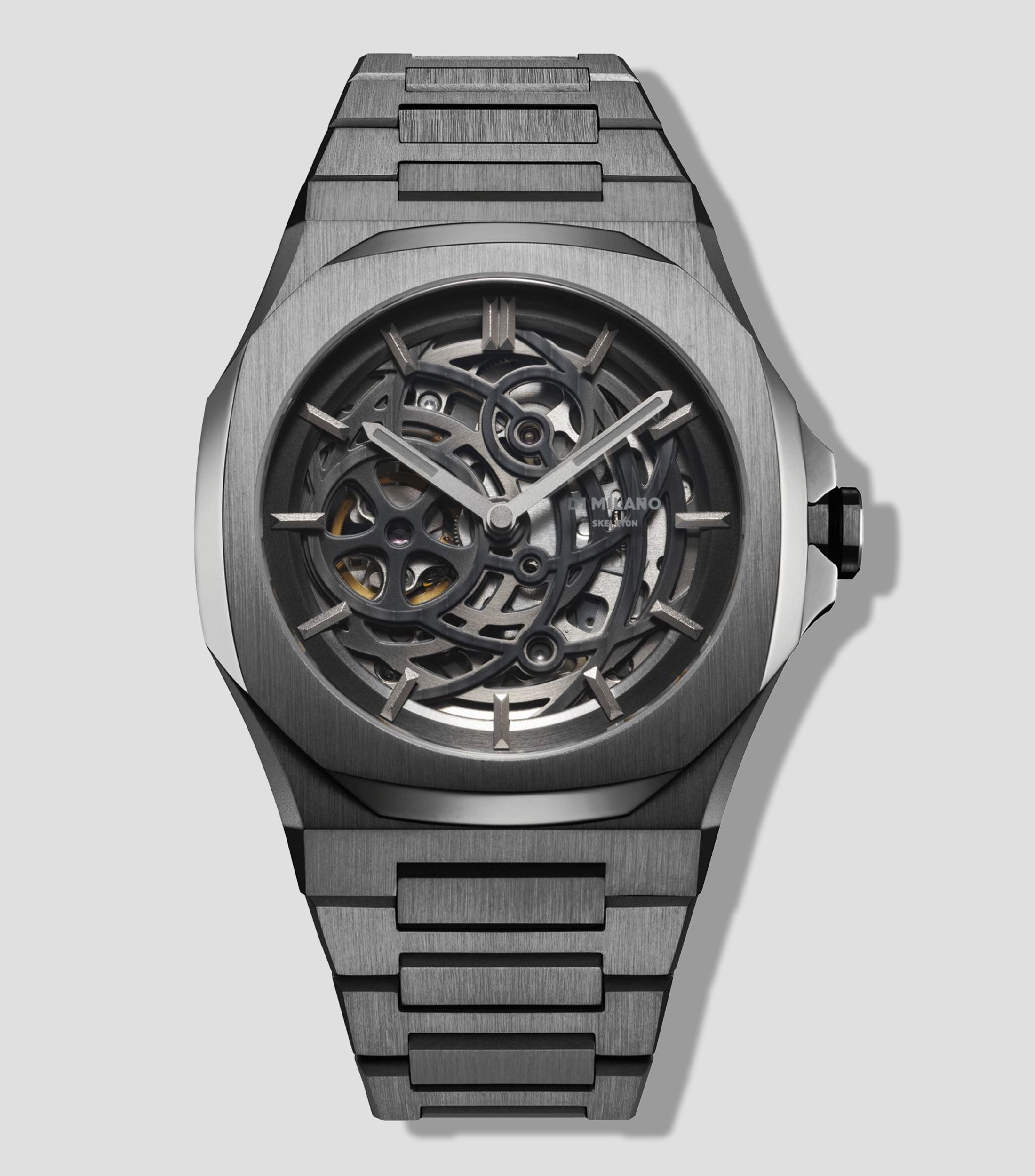 Reloj para hombre Skeleton Casual Gunmetal