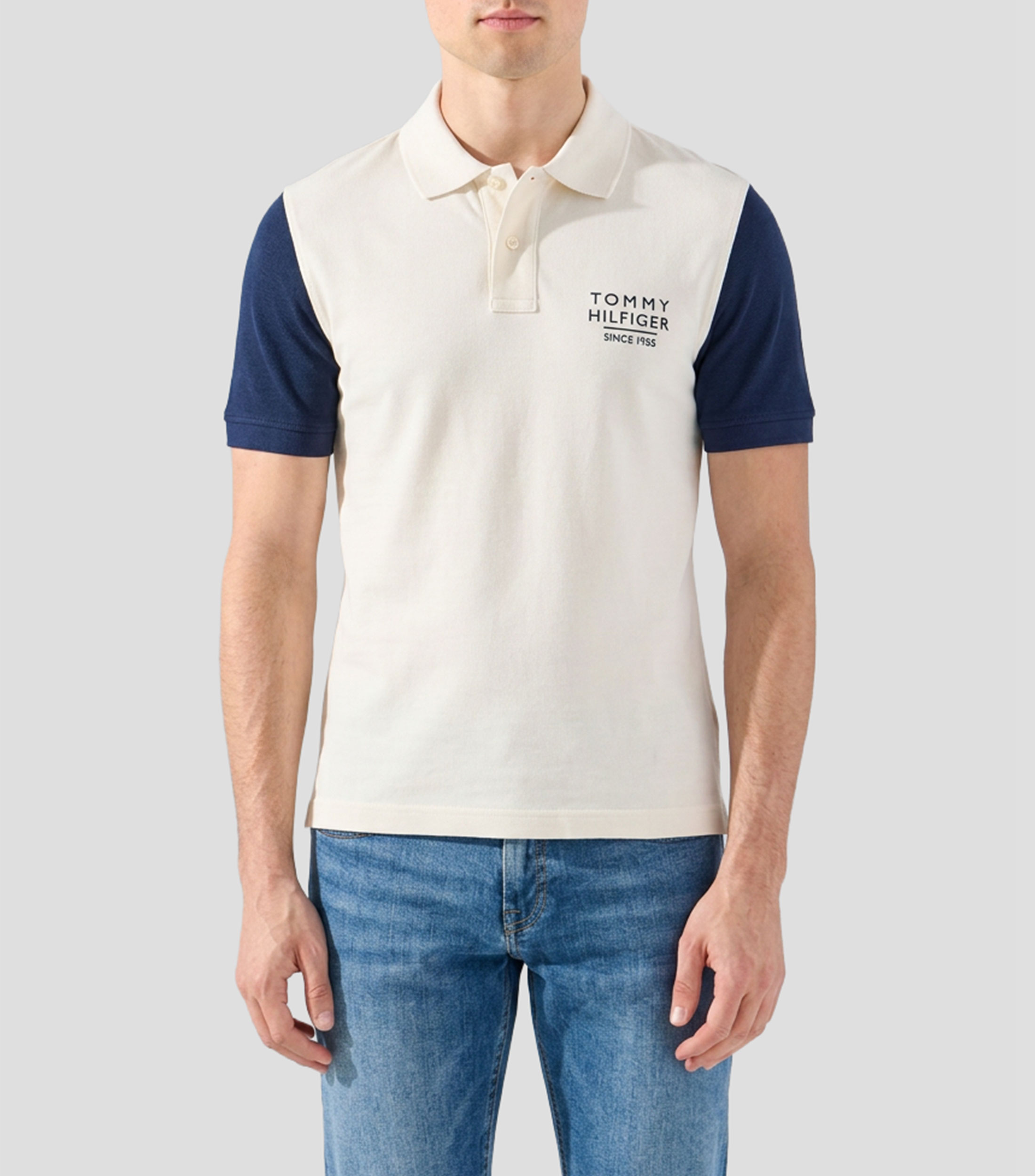Playera tipo polo manga corta lisa Hombre