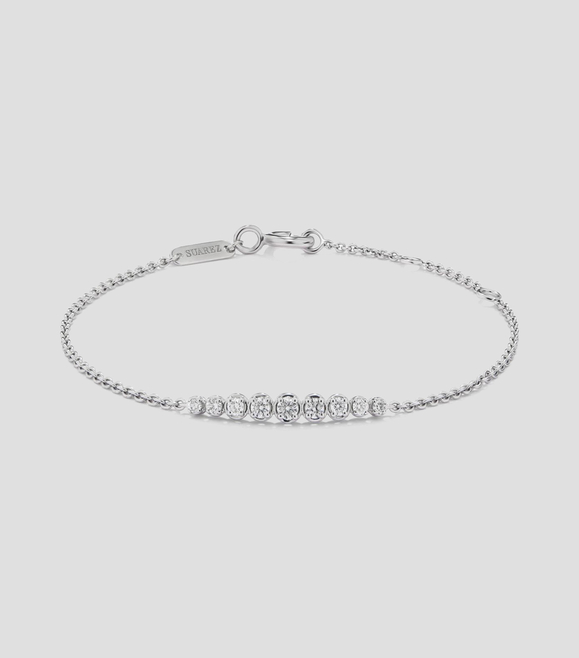 Pulsera en oro blanco 18 kilates con diamantes Grace Mujer