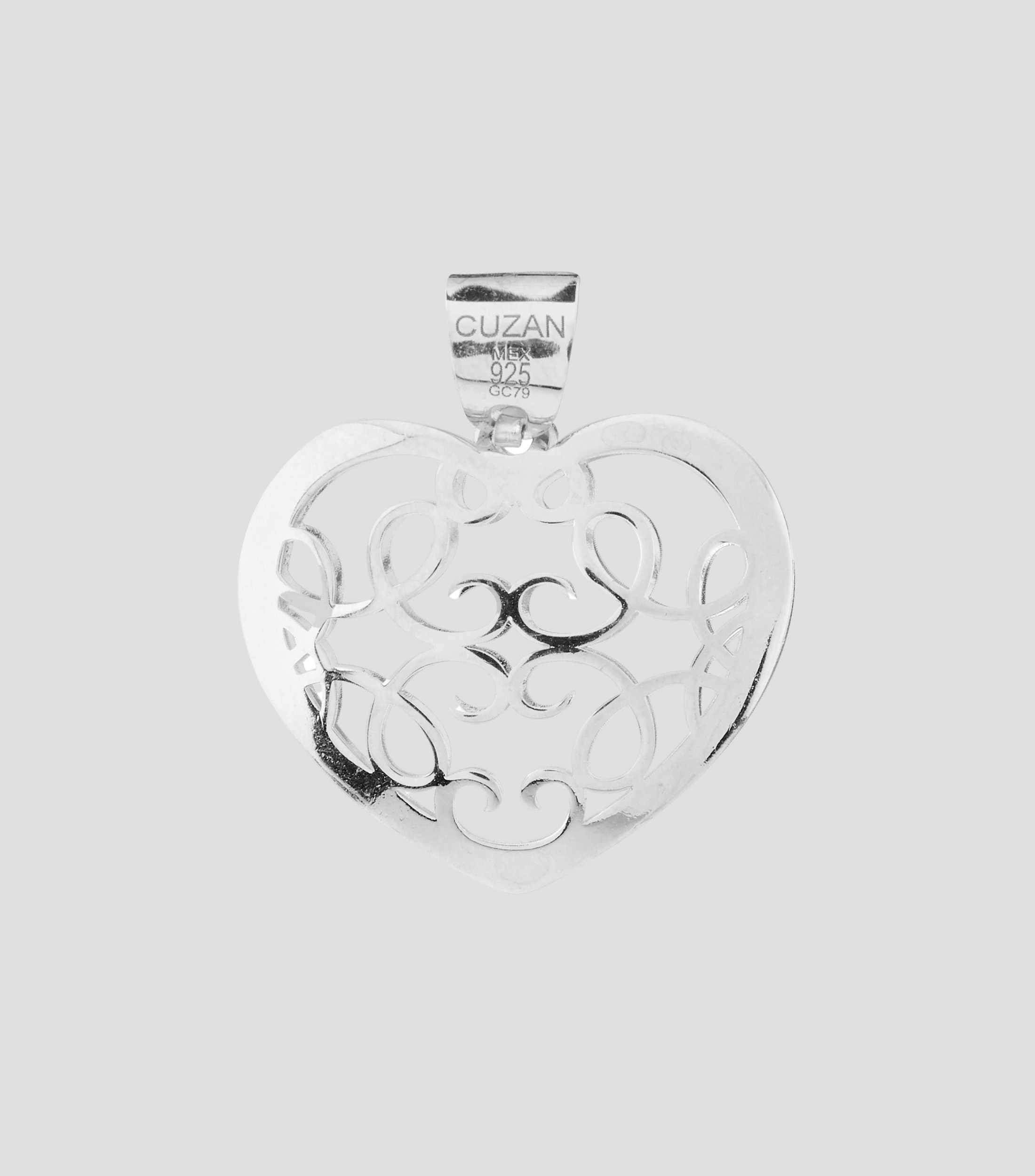 Dije en plata Corazón Mujer