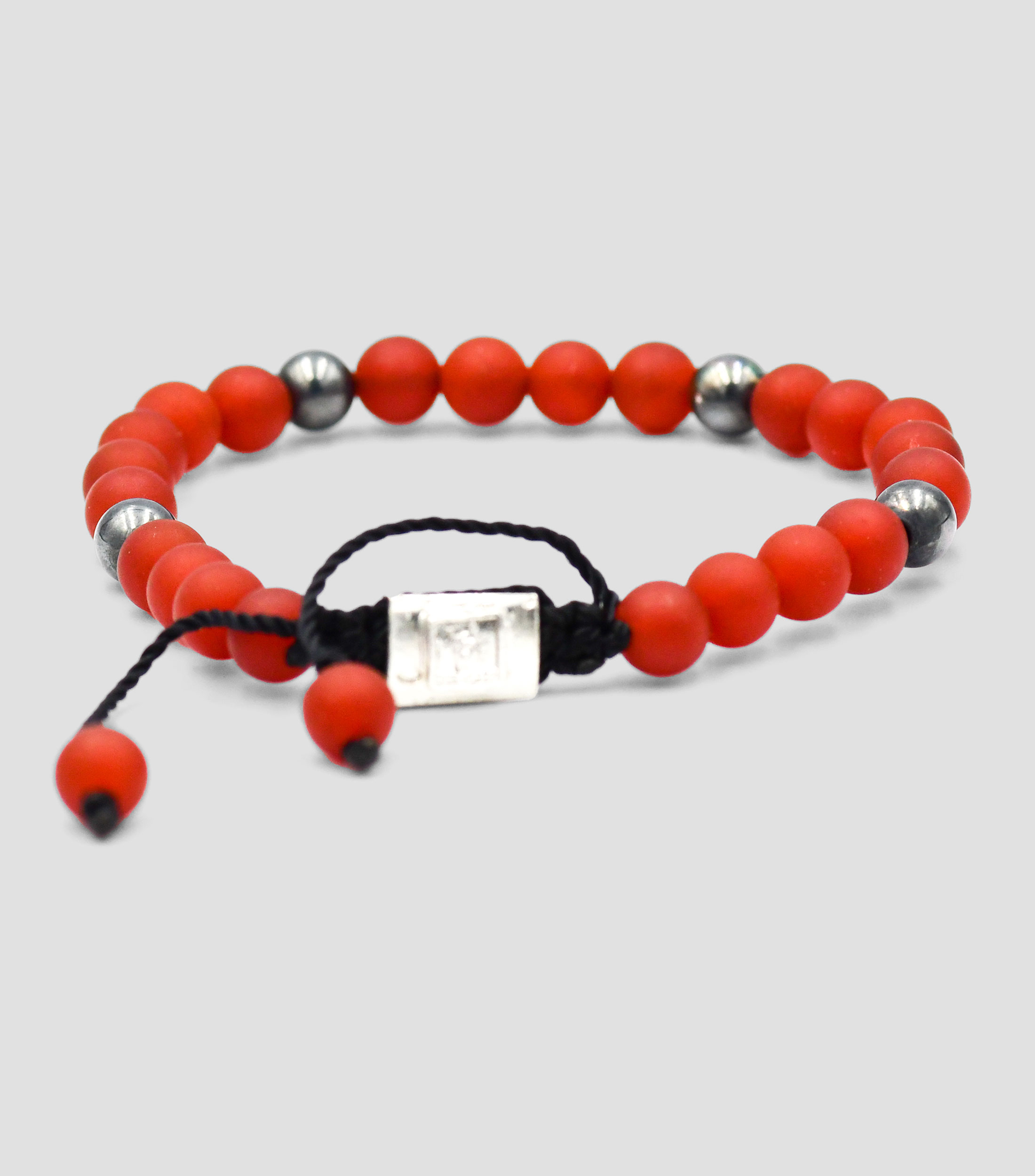 Brazalete piedra roja Hombre