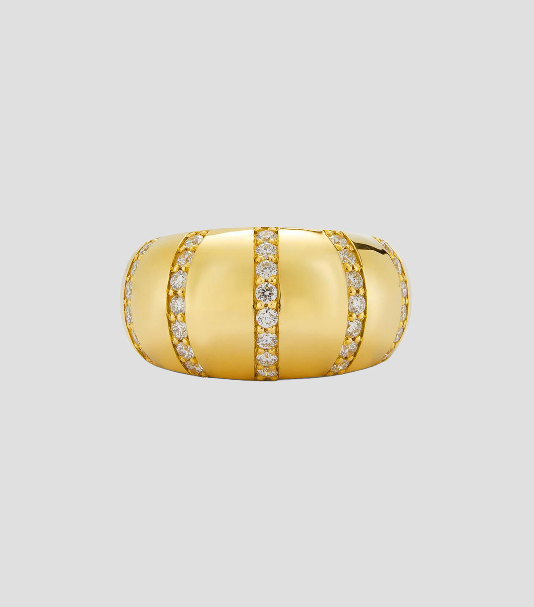 Anillo en oro amarillo de 18 kilates con diamante Mujer