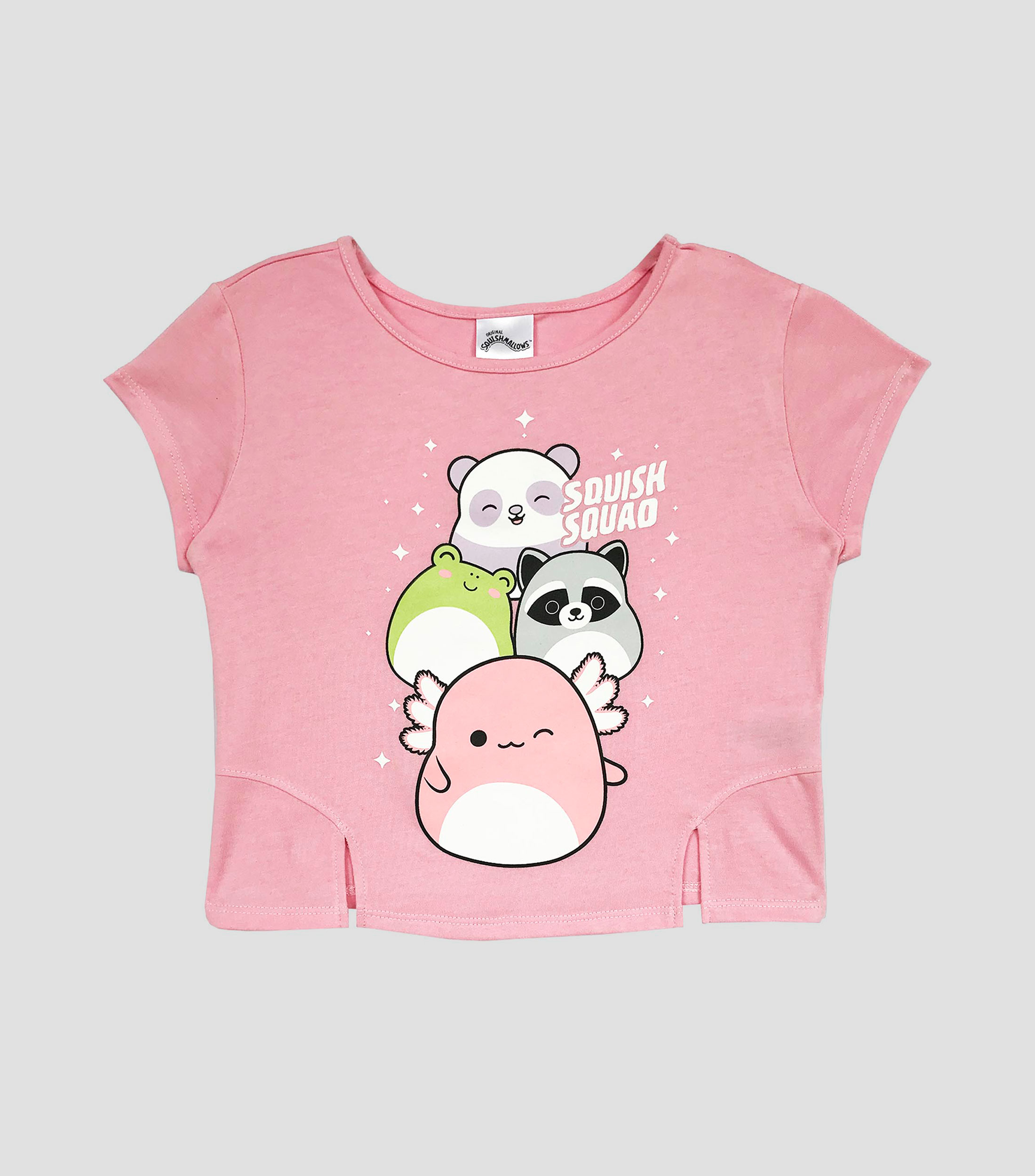 Playera de cuello redondo con manga corta estampada Niña