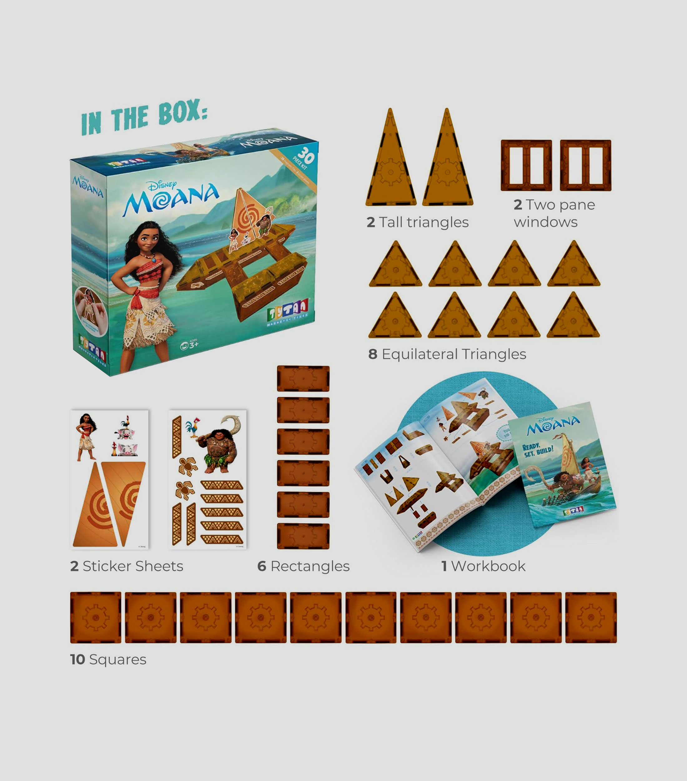 Playset Moana - Bloques magnéticos
