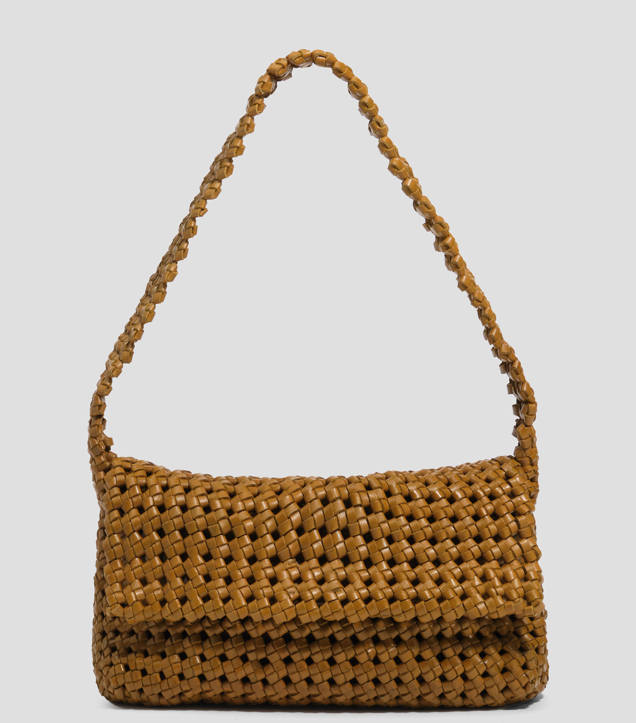 Bolsa hobo lisa con detalle trenzado Mujer