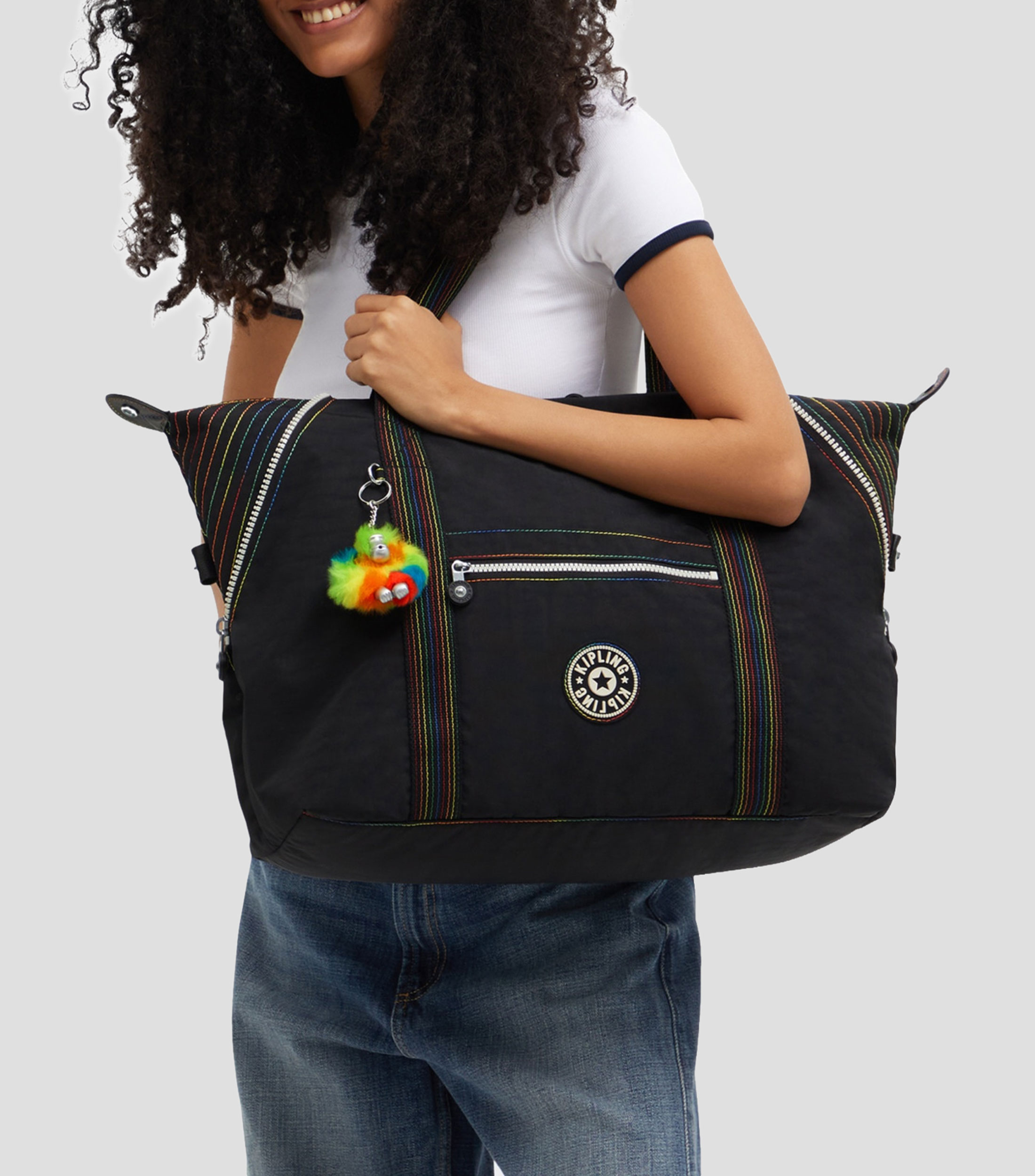 Bolsa tote negra Art Medium lisa Unisex