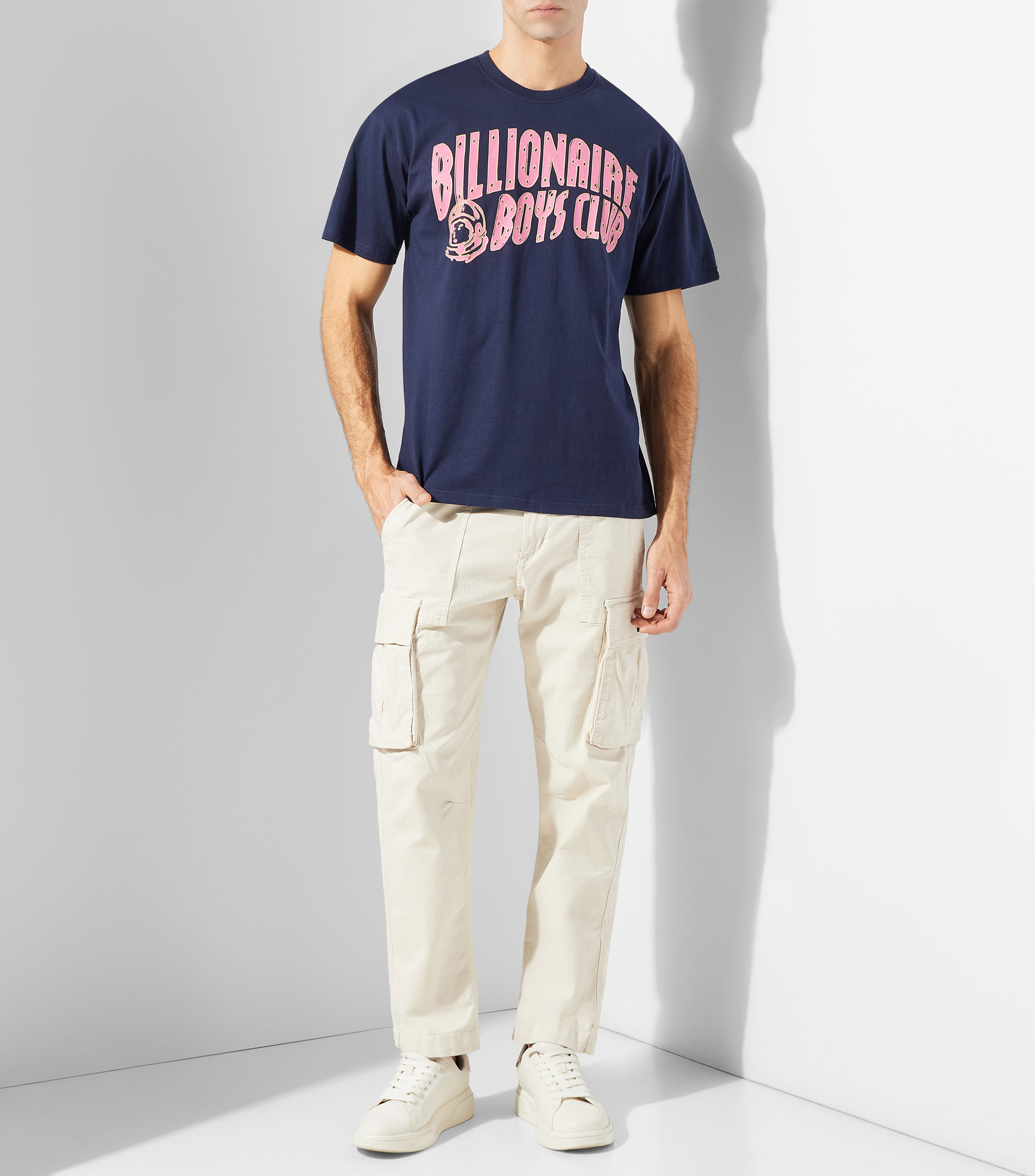 Playera cuello redondo manga corta estampada Hombre