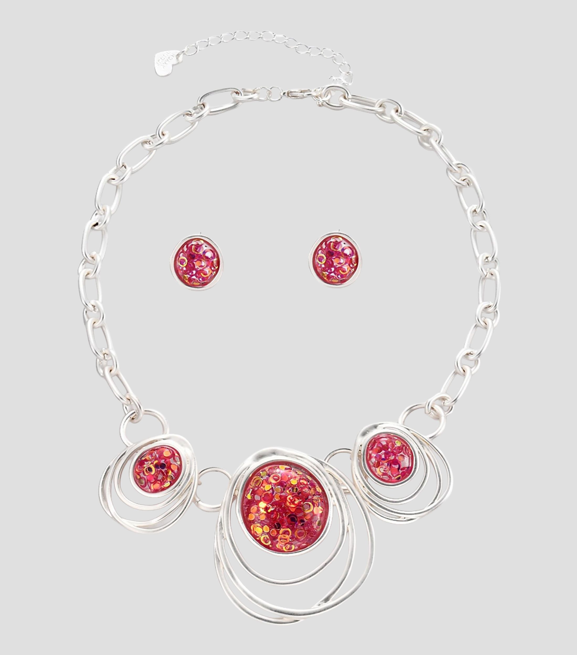 Set collar y aretes Mujer