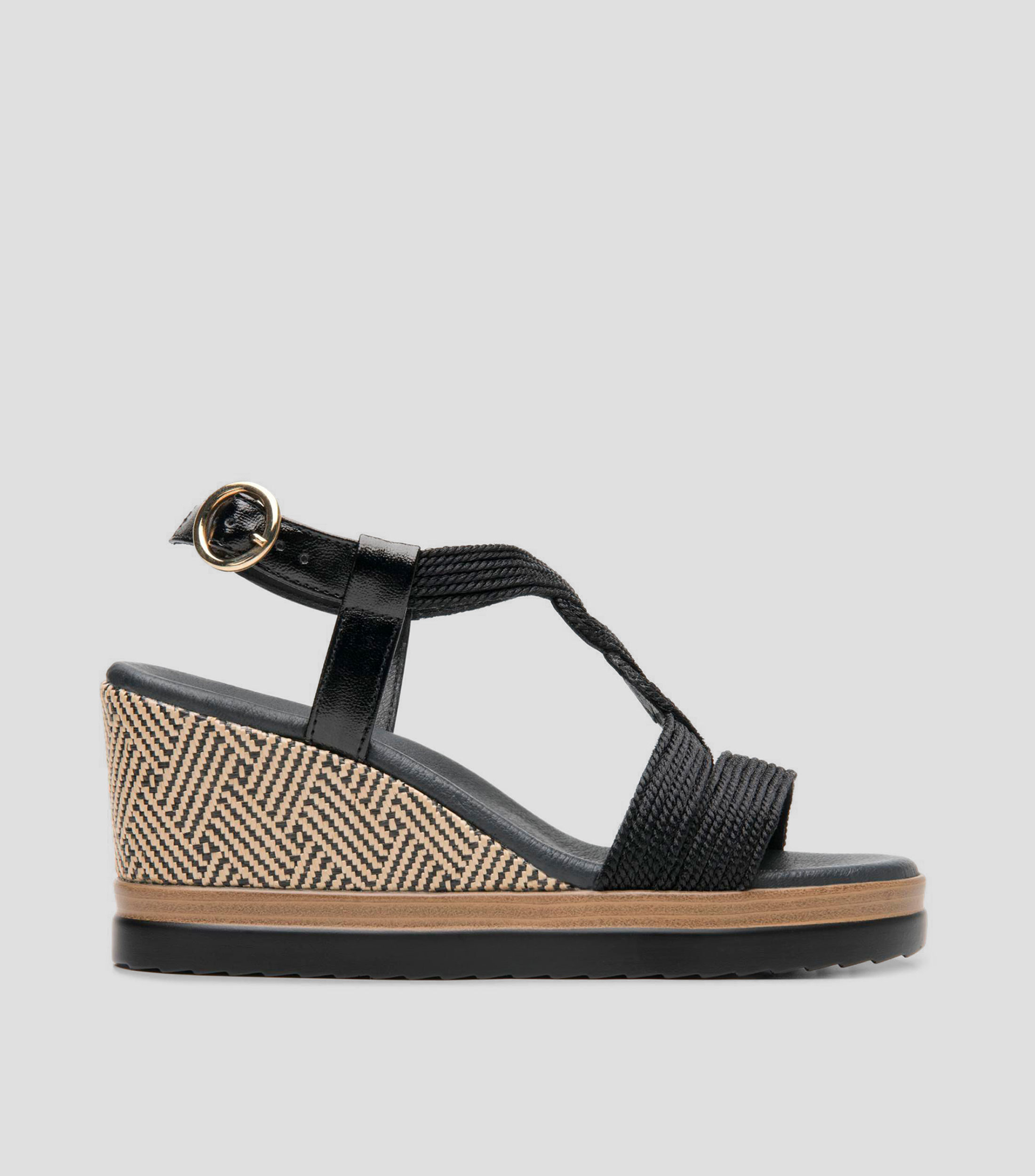 Sandalias con tacón medio de cuña Olympia Mujer