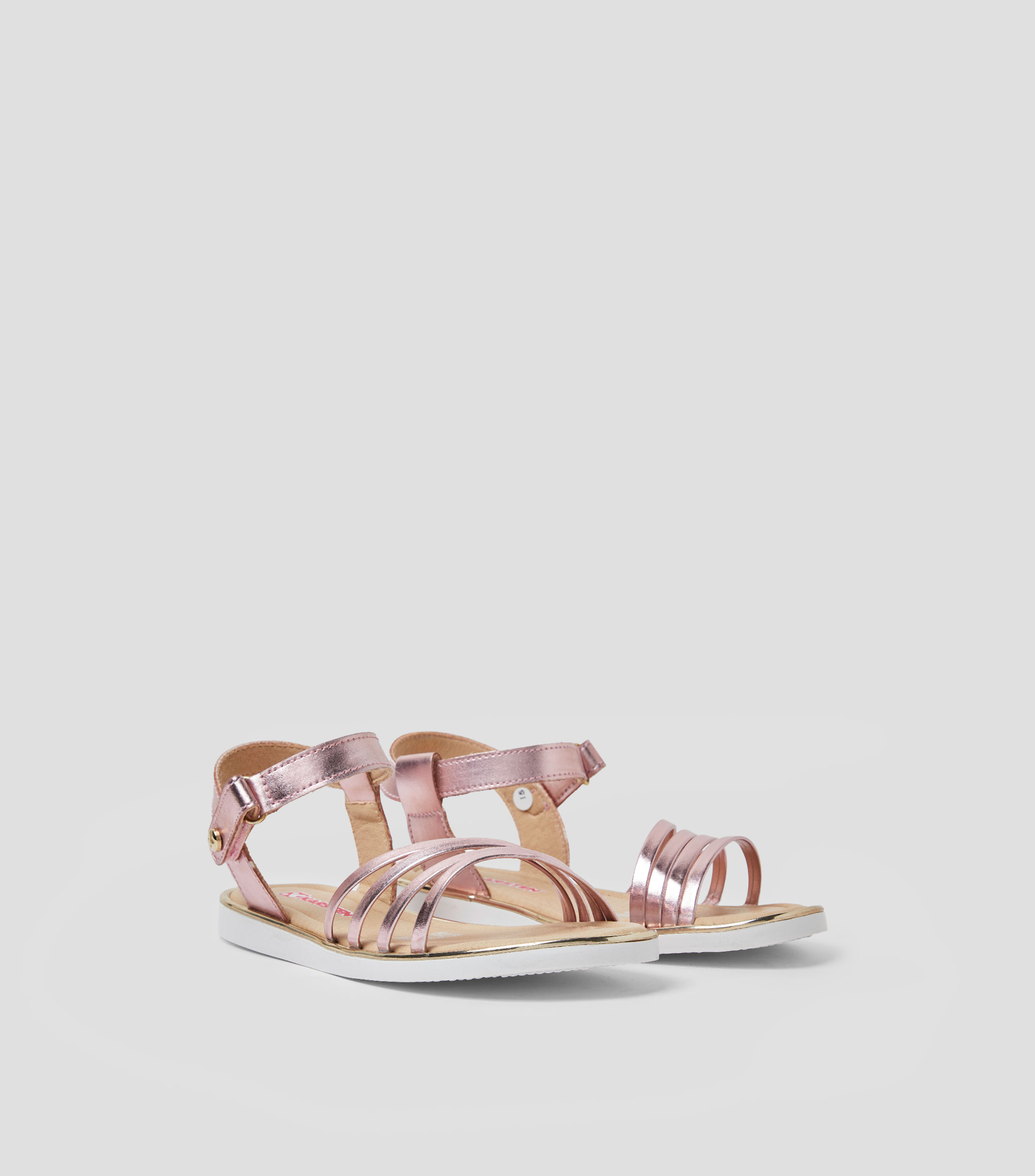 Sandalias planas con cintas Niña