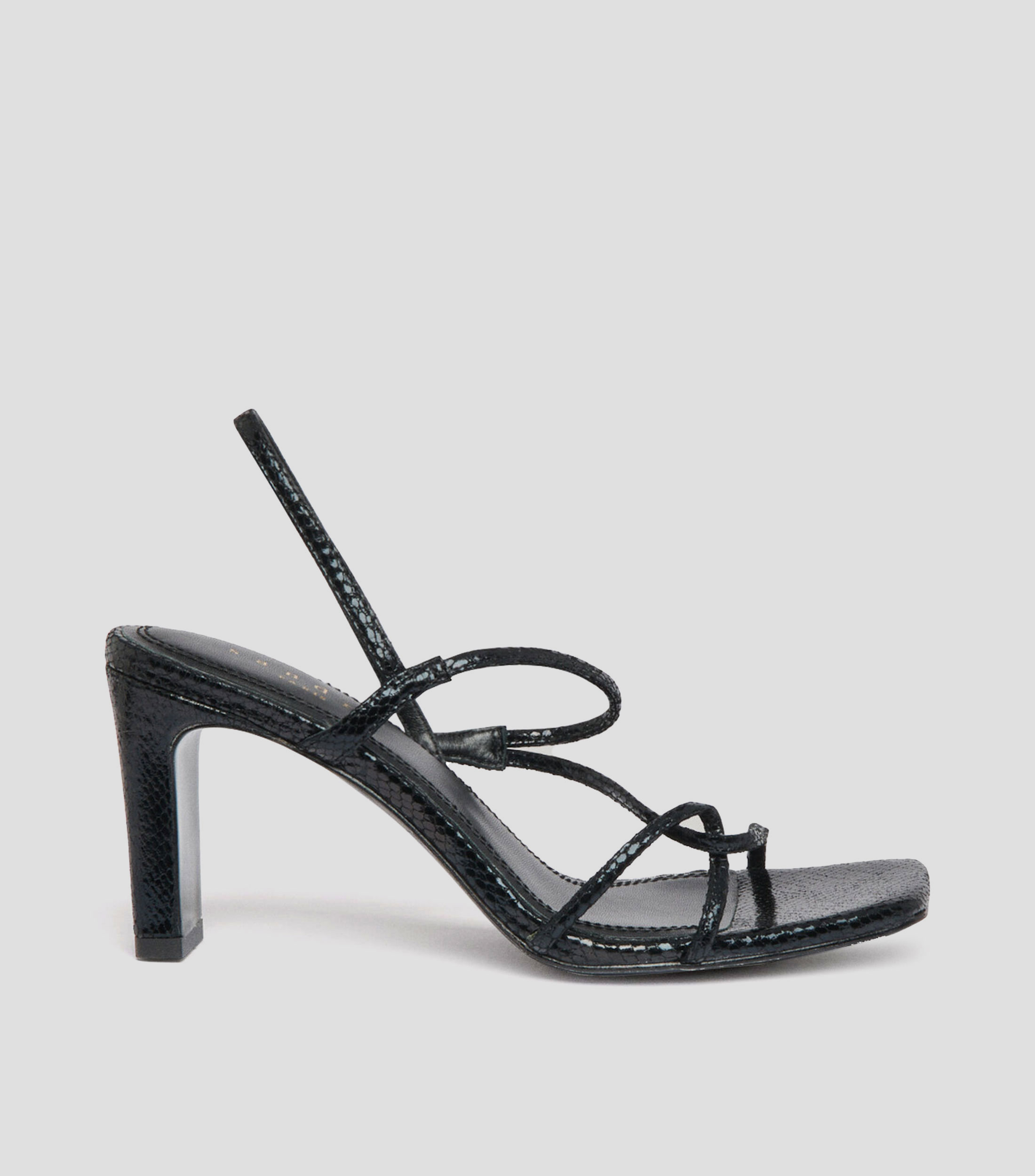 Sandalias con tacón alto cuadrado Mujer