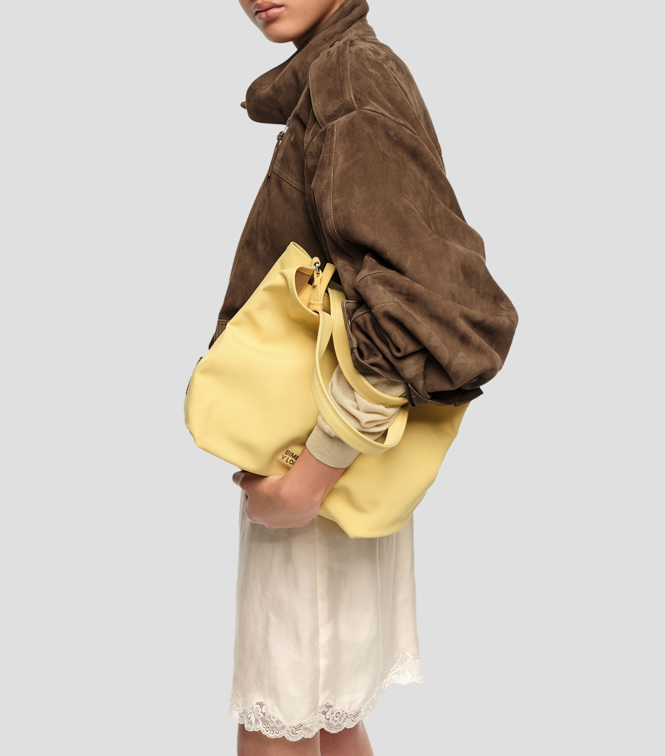 Bolsa Chihuahua grande tejido amarillo Mujer