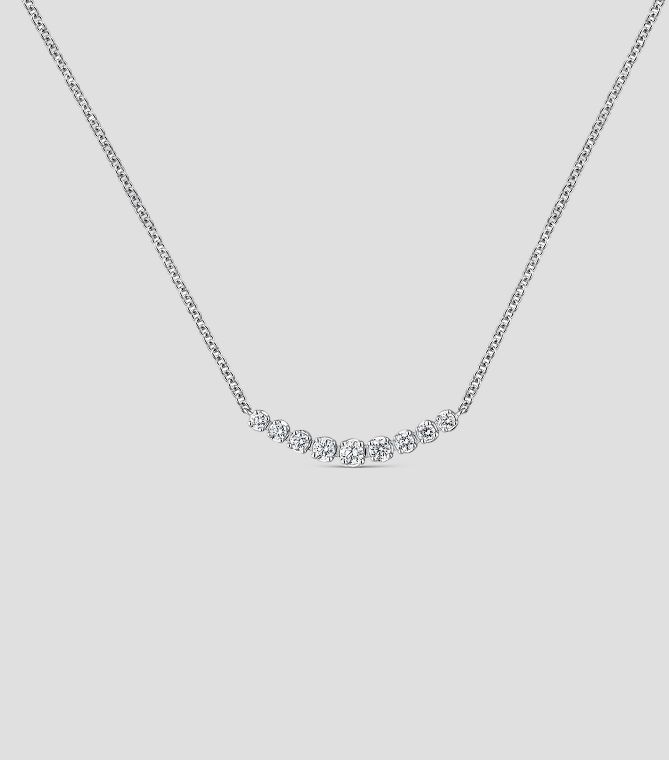 Collar en oro blanco de 18 kilates con diamantes Grace Mujer