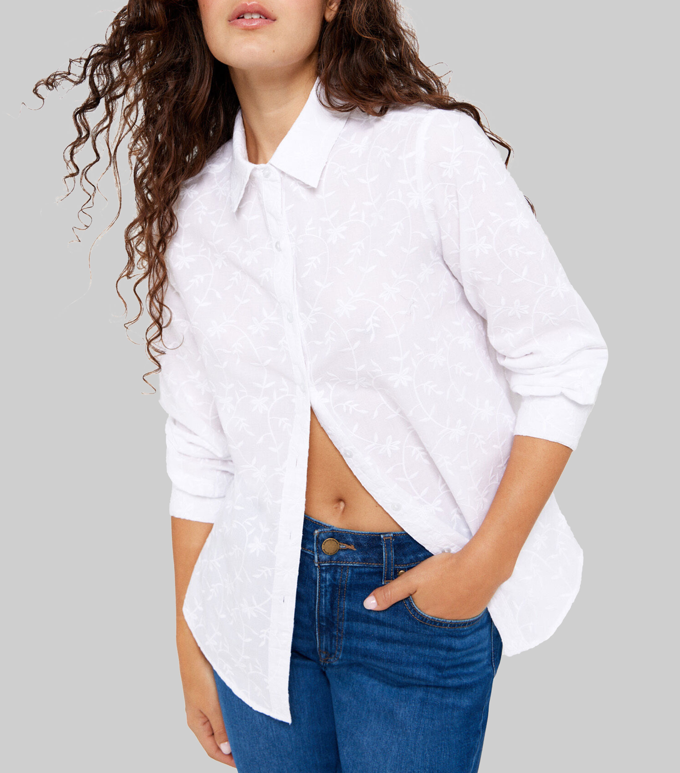 Cortefiel: Blusa con flores manga larga Mujer El Palacio de Hierro