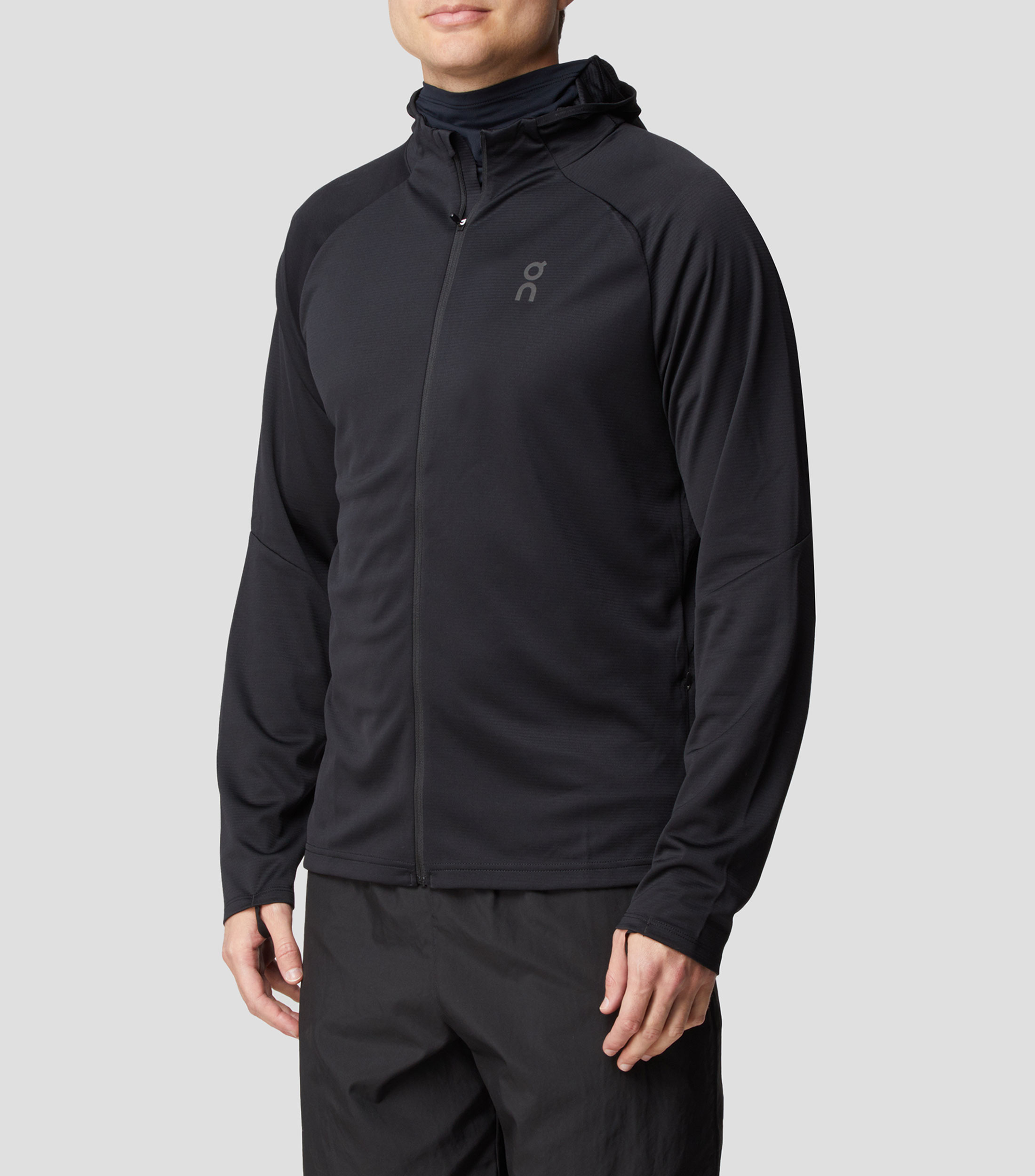 Sudadera para correr con capucha y cierre Hombre