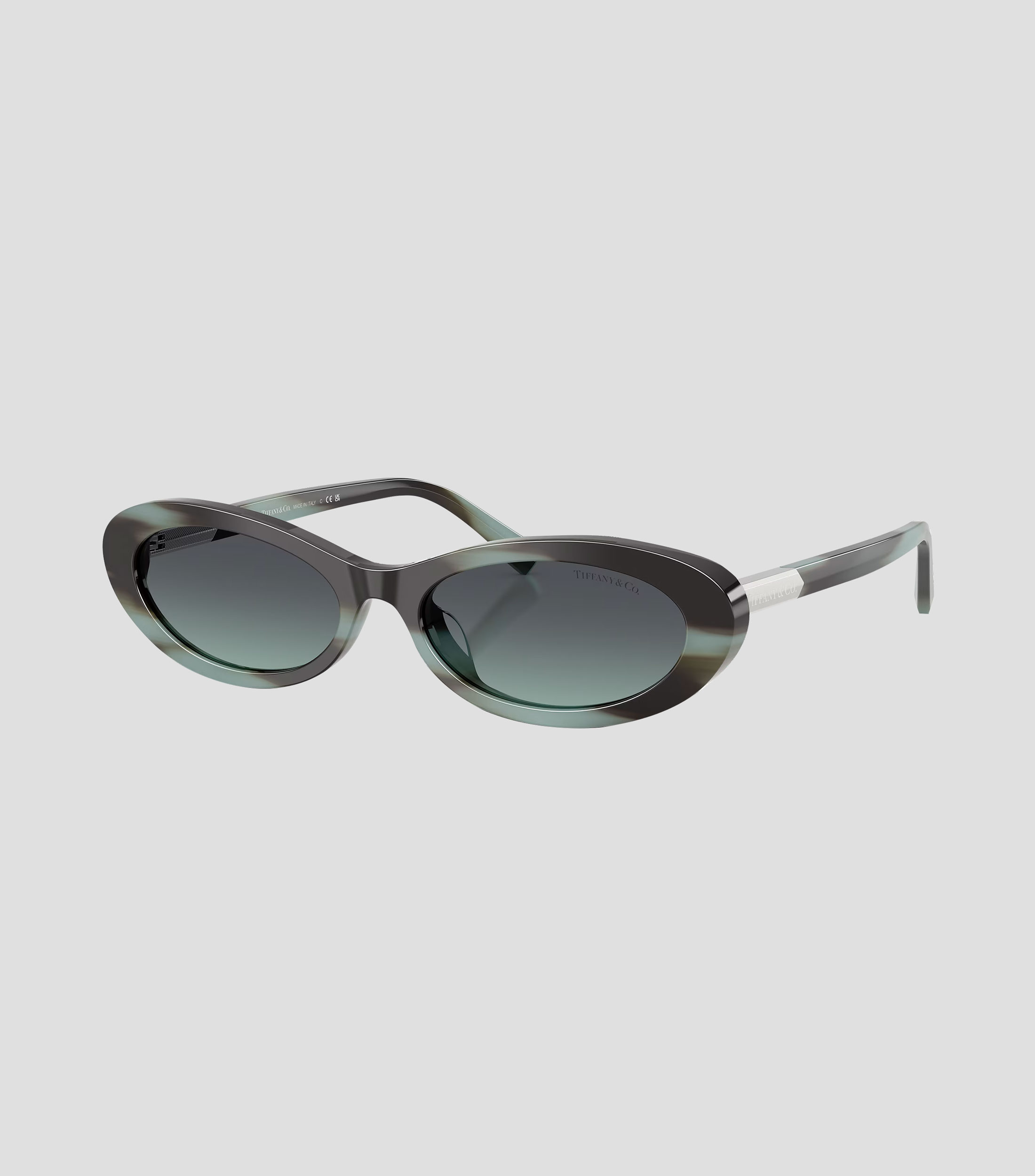 Lentes de sol ovalados negros Mujer