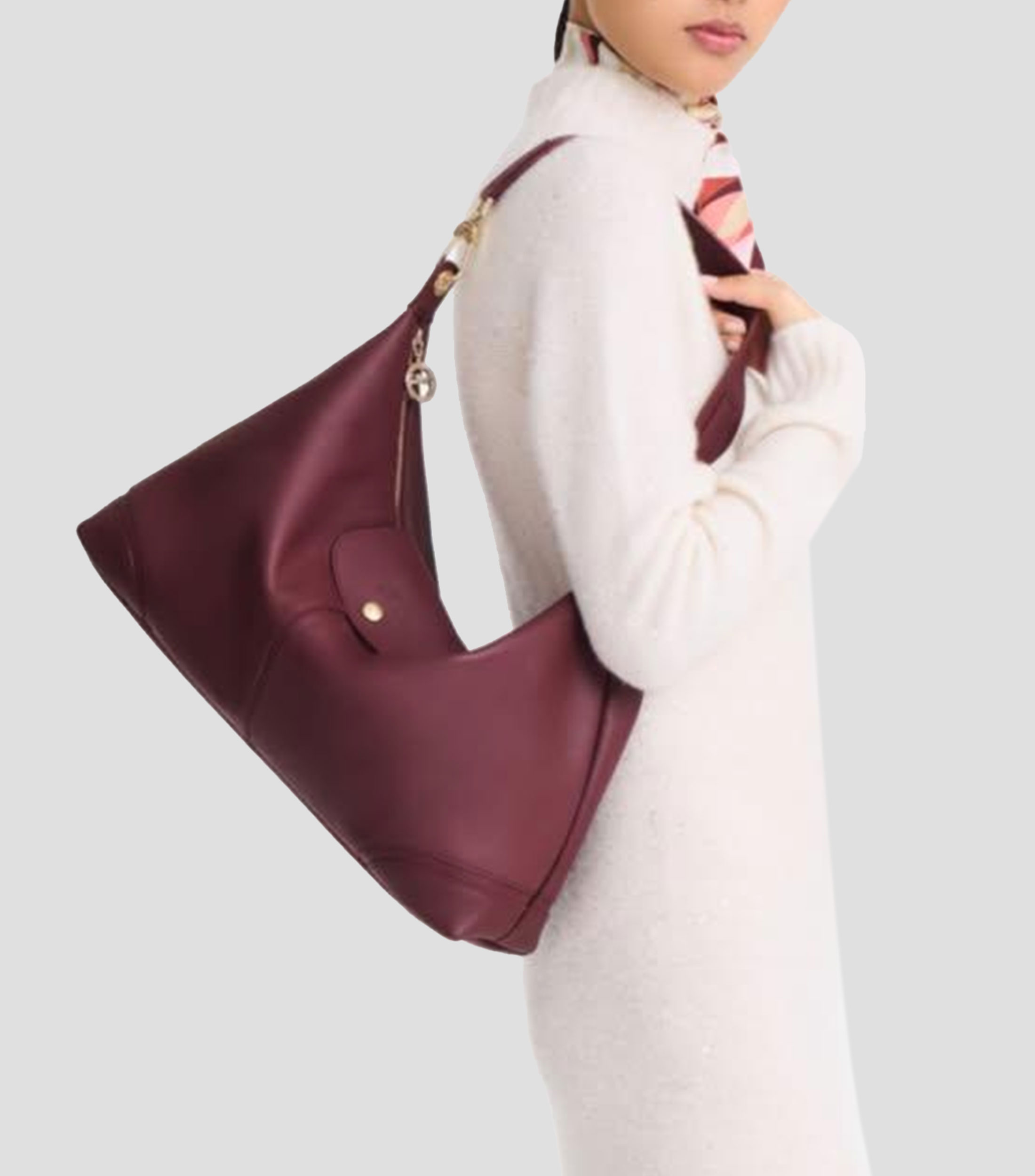 Bolsa shoulder Le Pliage Xtra en piel café terracota lisa Mujer