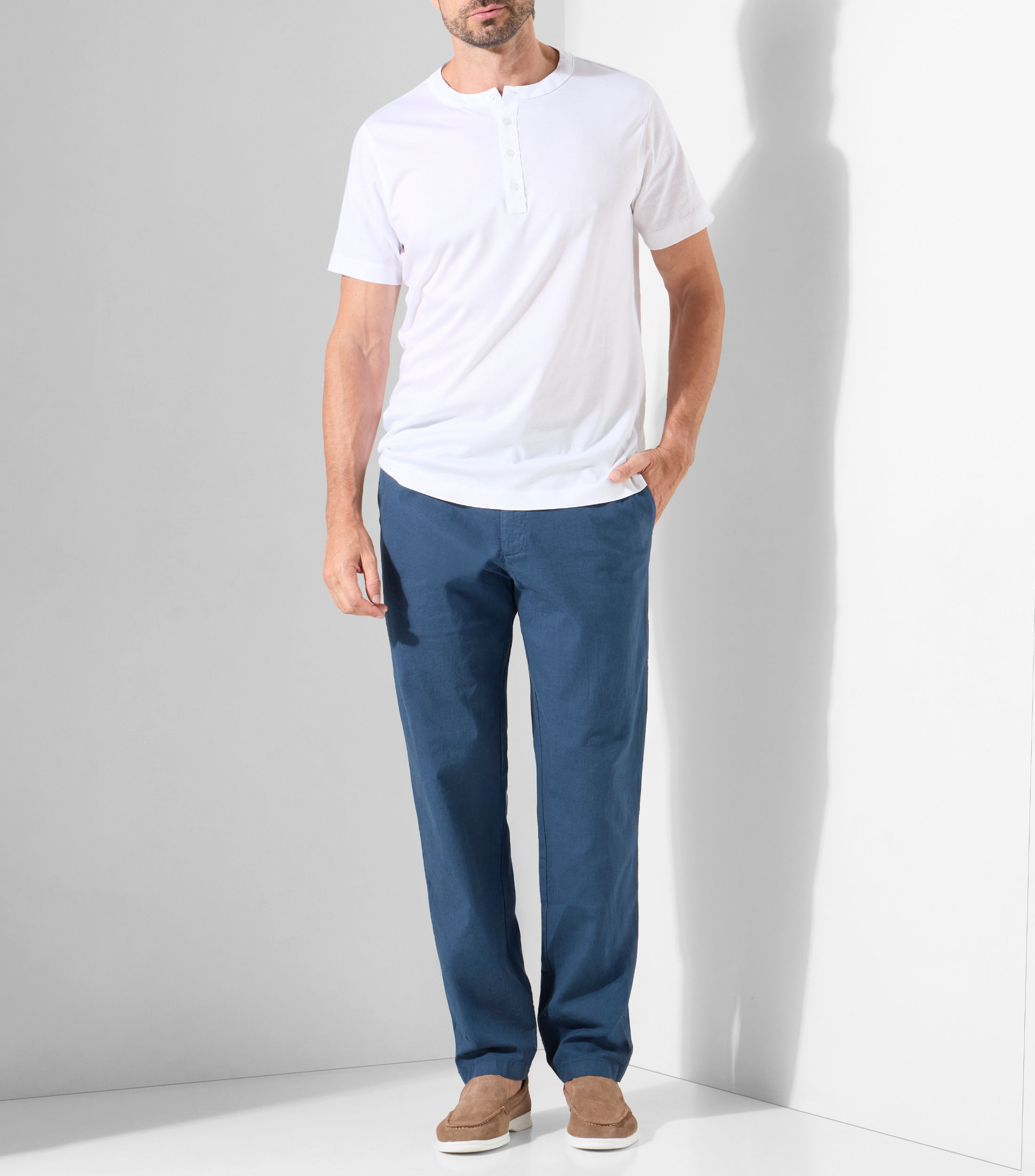 Playera cuello redondo manga corta lisa Hombre