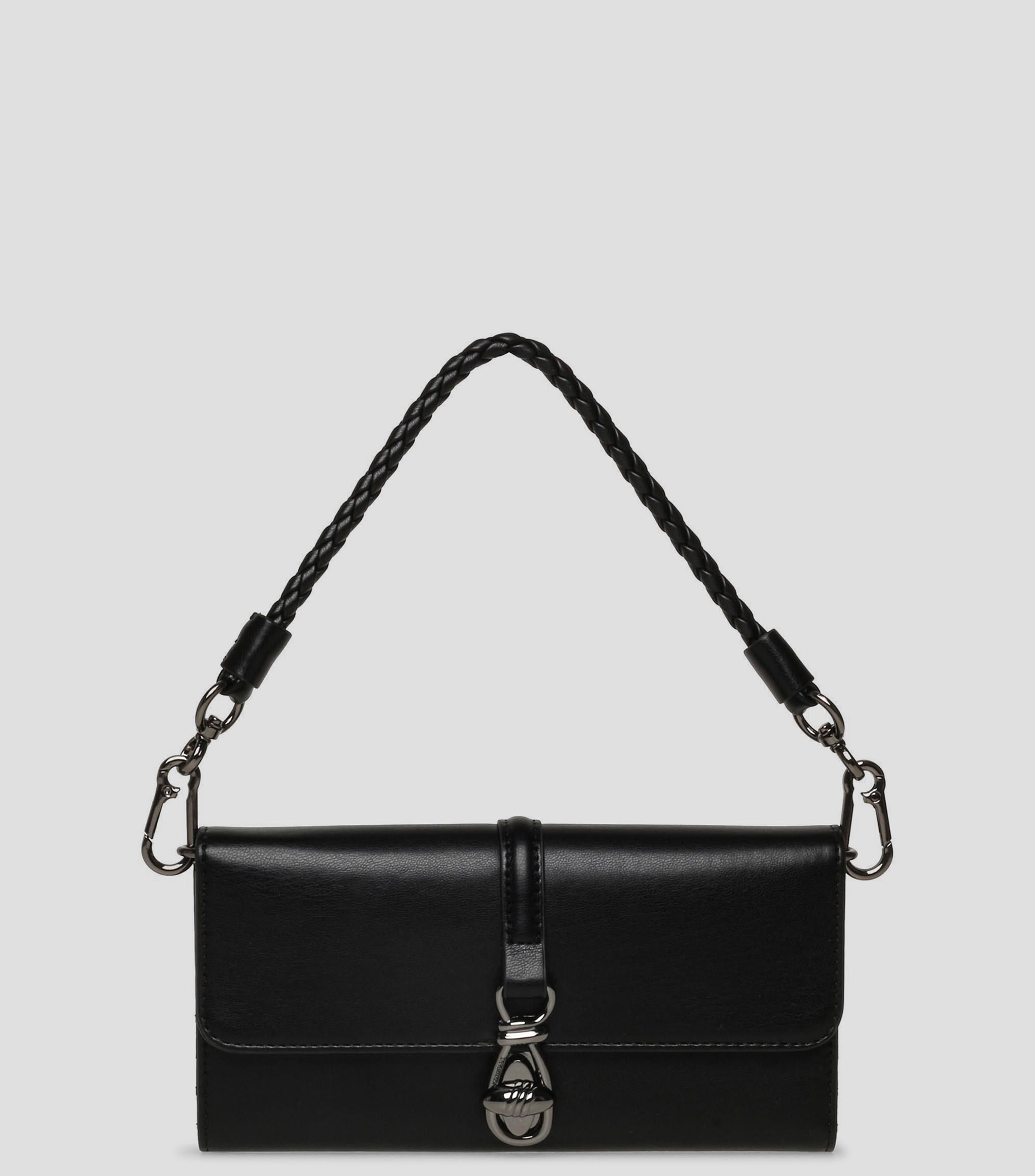 Bolsa crossbody negra lisa Mujer