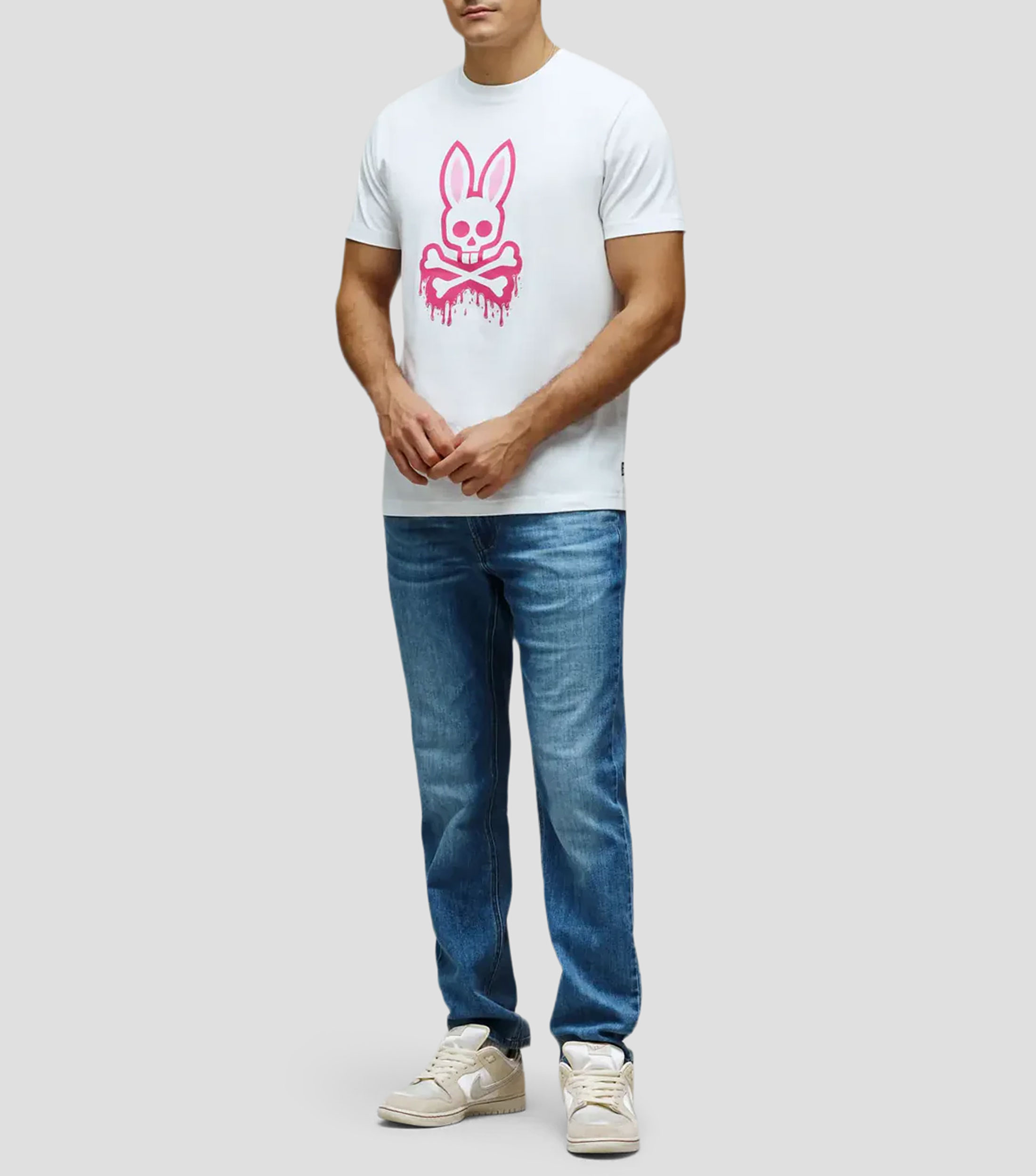 Playera cuello redondo manga corta estampada Hombre