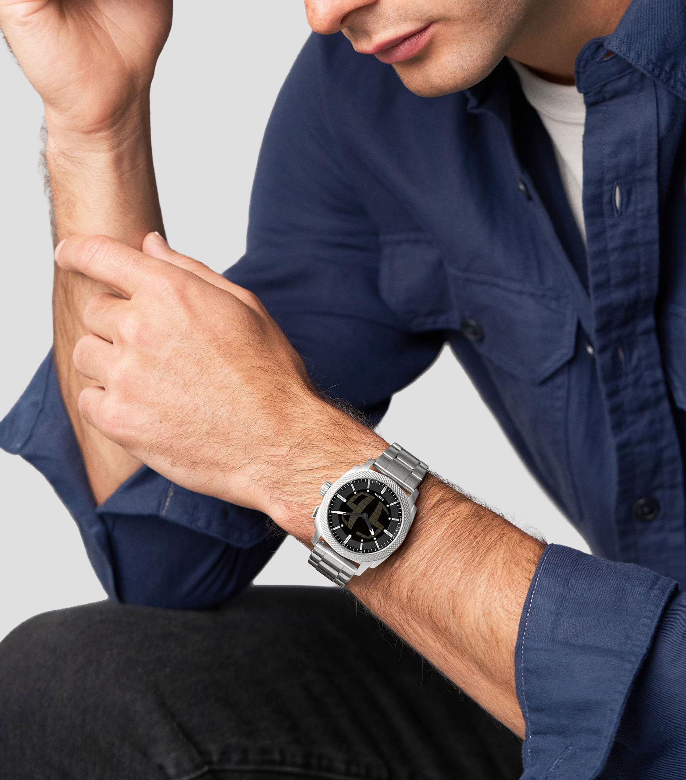 Reloj para Hombre Machine Casual Negro, Plateado