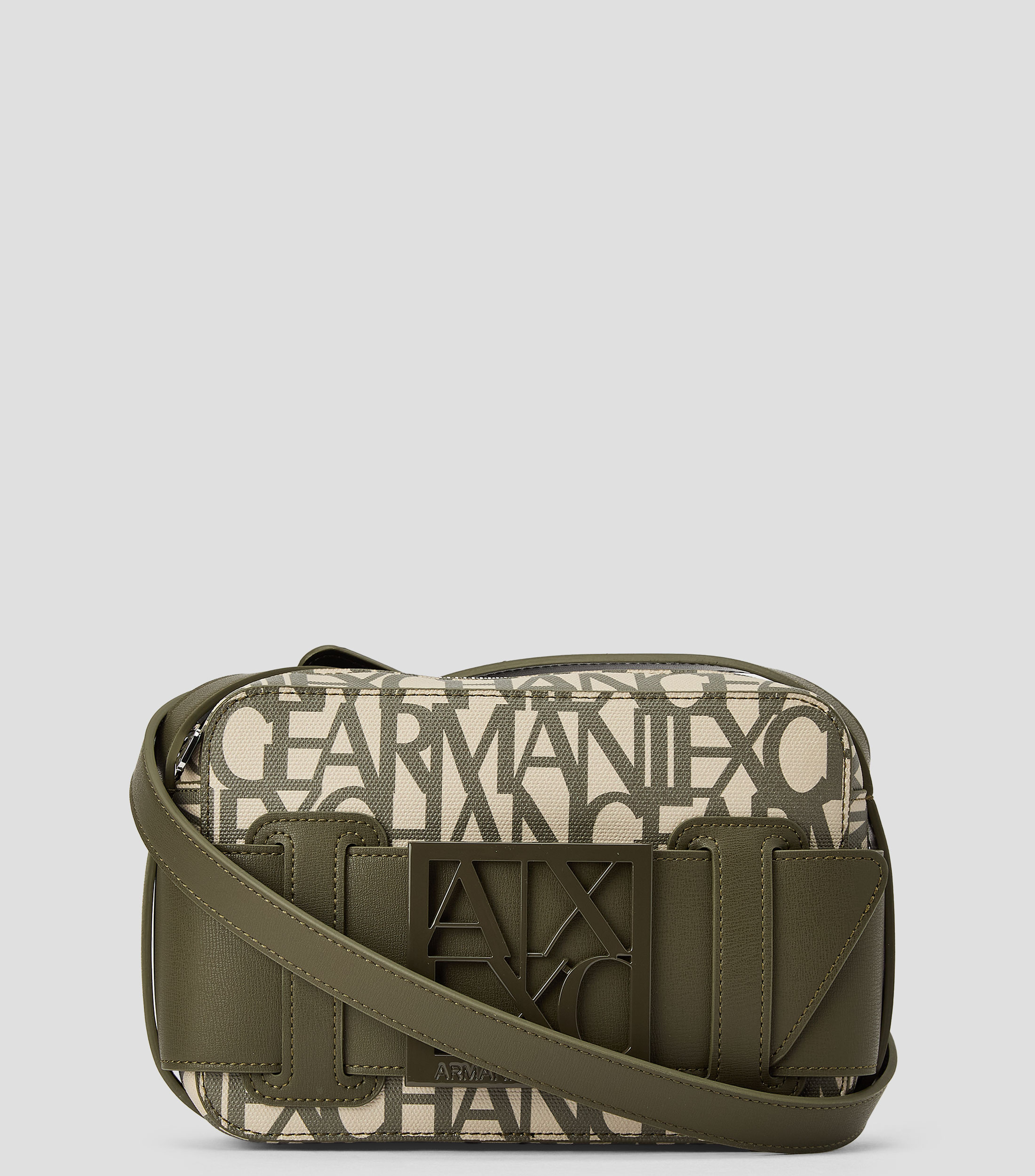Bolsa crossbody verde monogram estampado Mujer