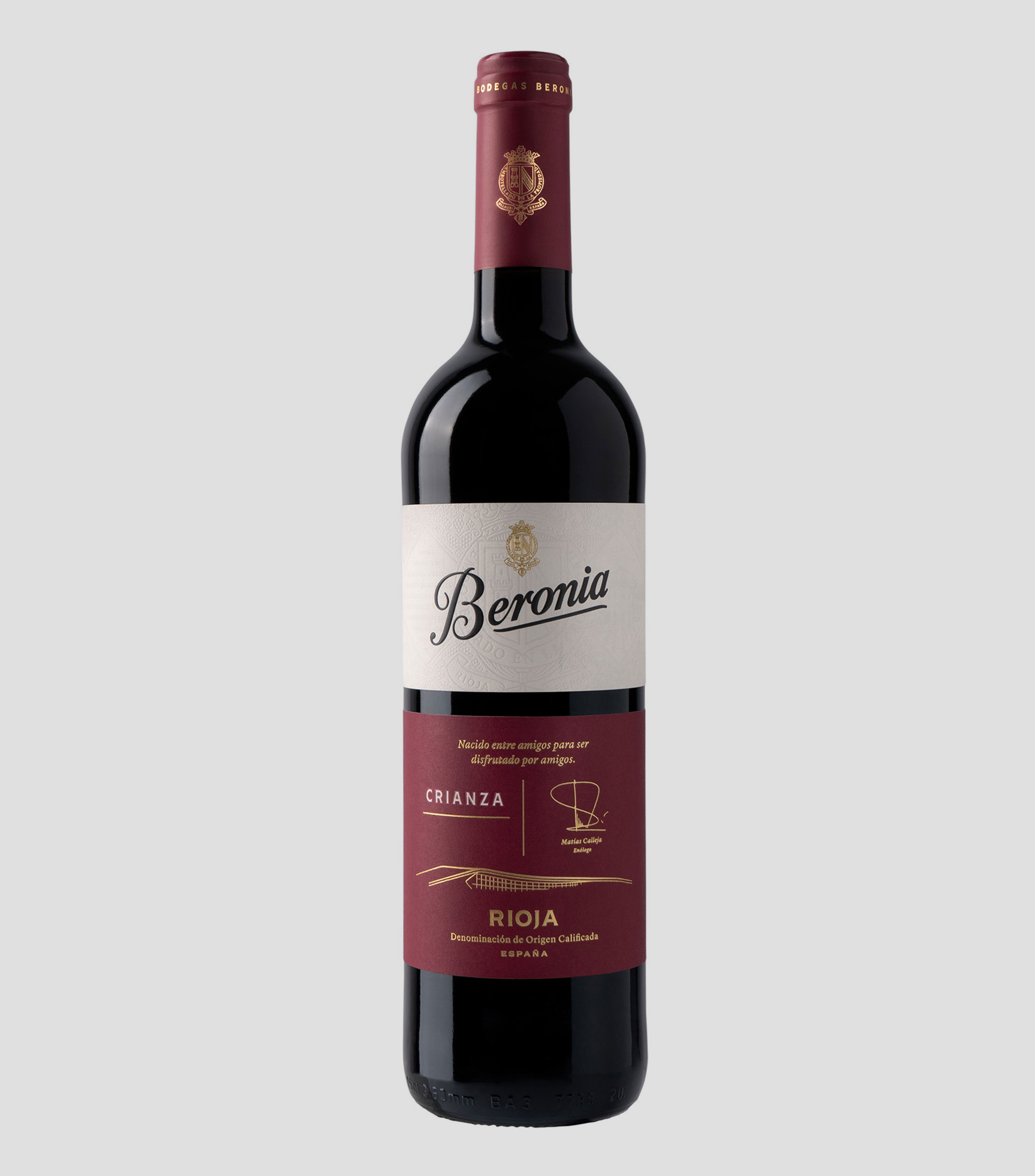 Vino Tinto Tempranillo Crianza, 750 ml