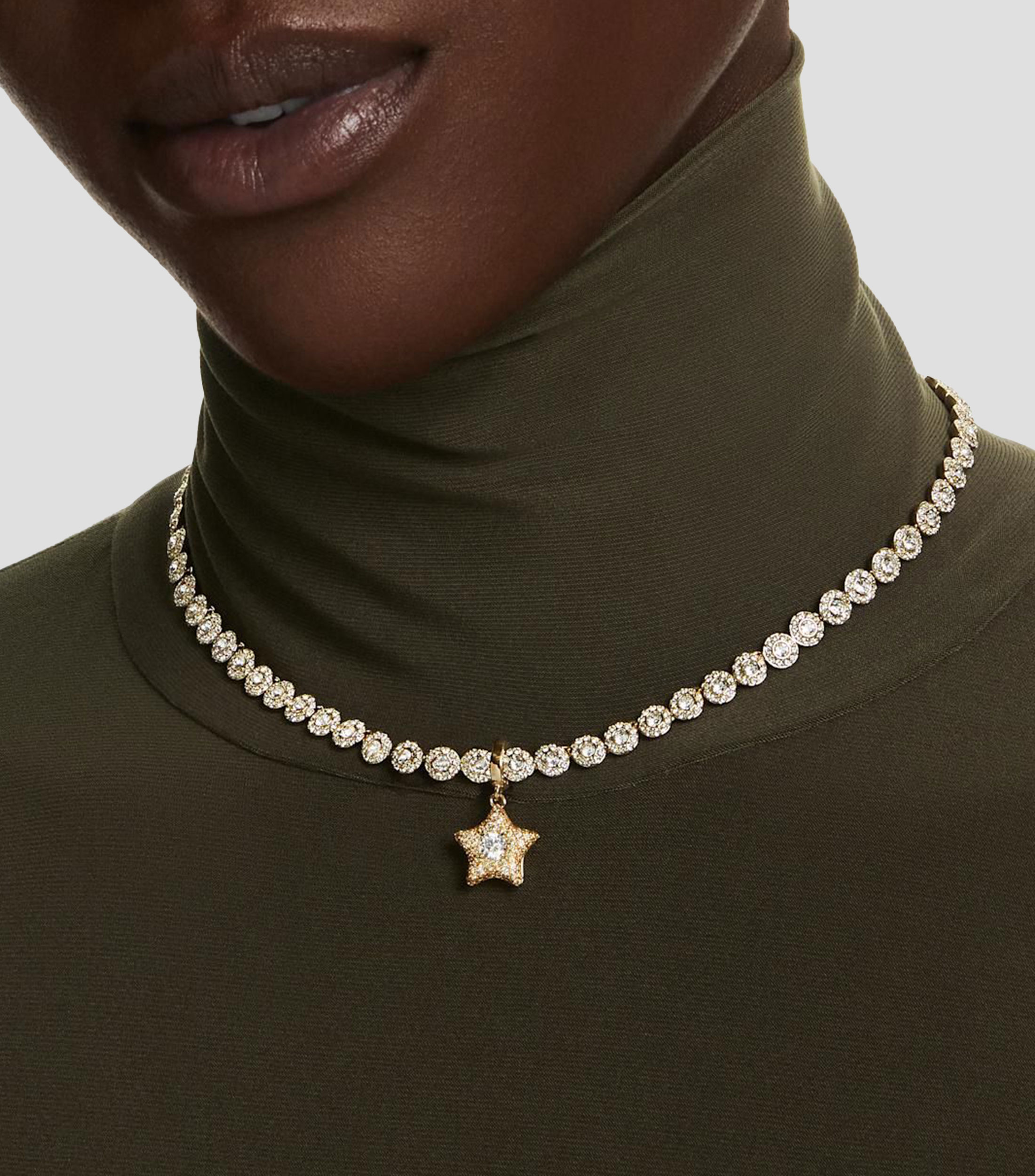 Charm en forma de estrella con cristales amarillos y piedra flotante Sublima Mujer